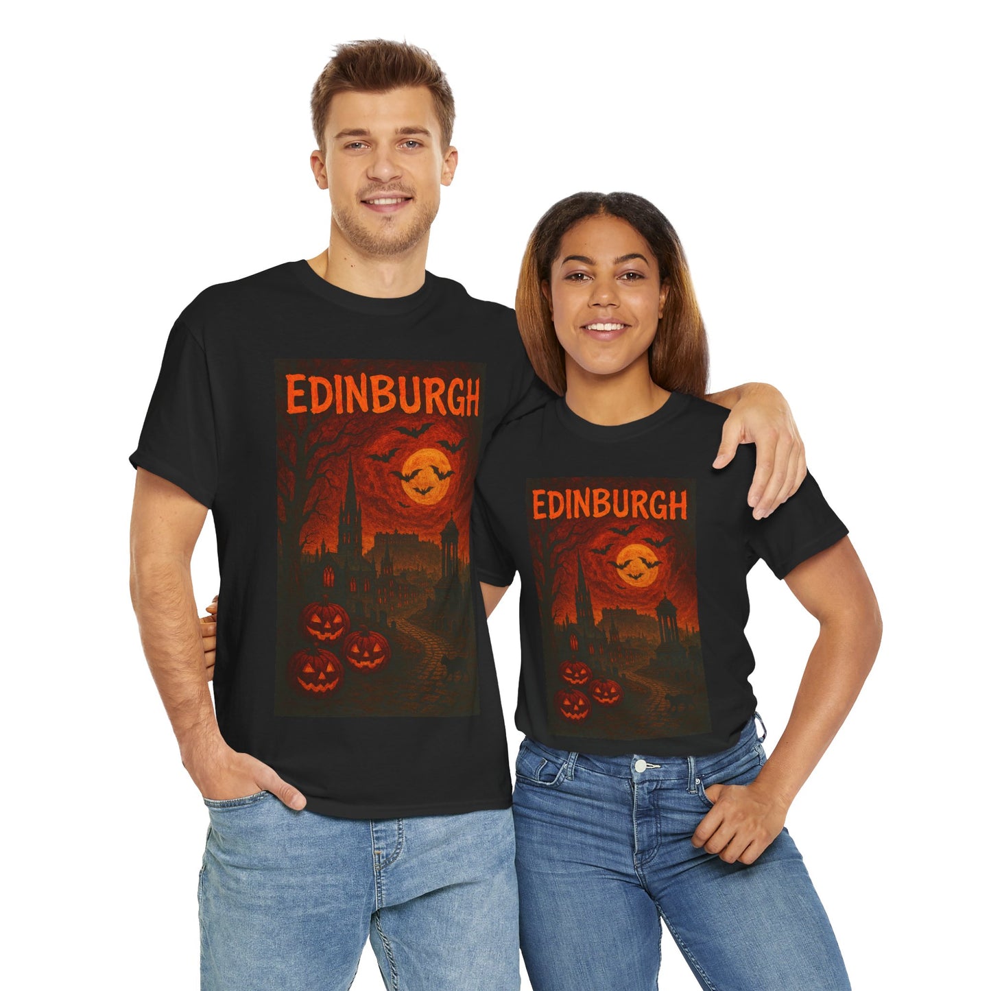 Adult Unisex Surreal Halloween Edinburgh Tee,