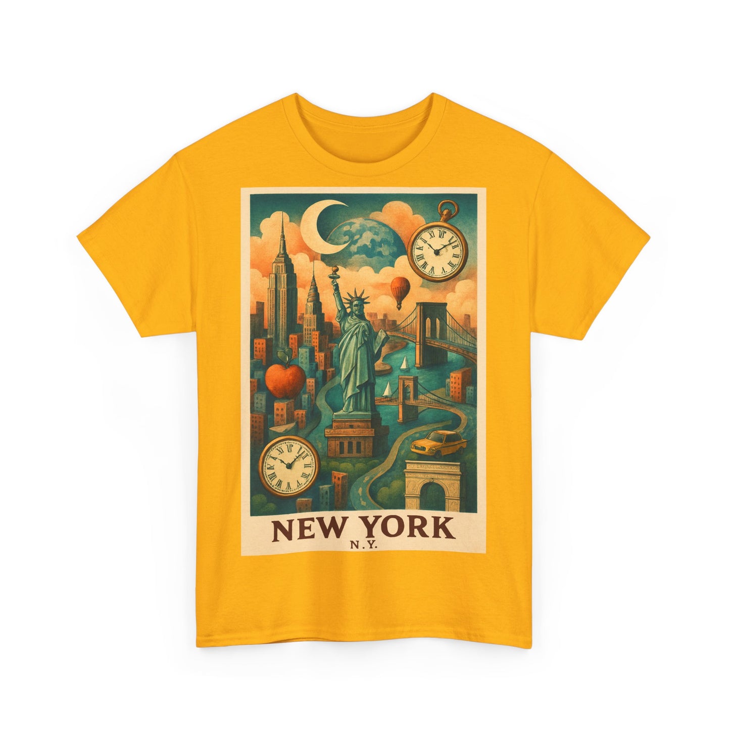 Adult Unisex Surreal Vintage New York Skyline Tee