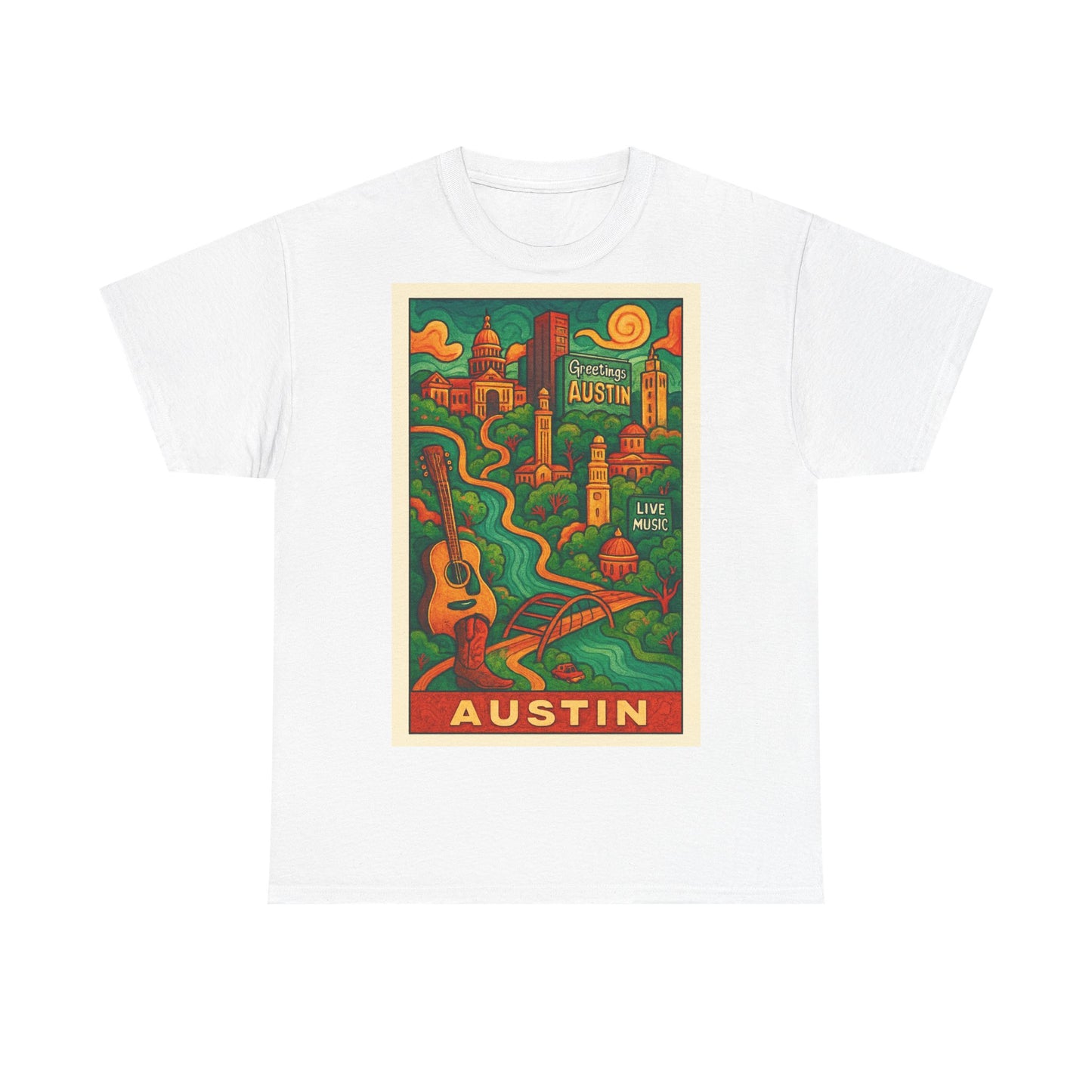 Adult Unisex Austin Surreal Graphic Tee