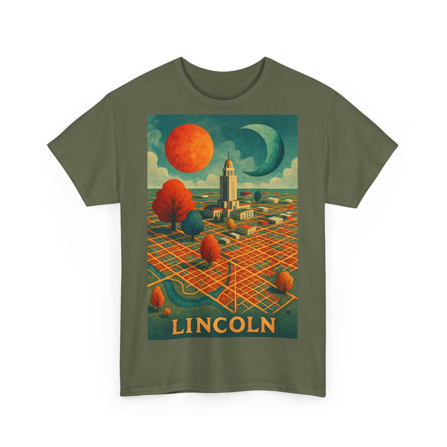 Adult Unisex Lincoln Surreal Vintage Graphic Tee