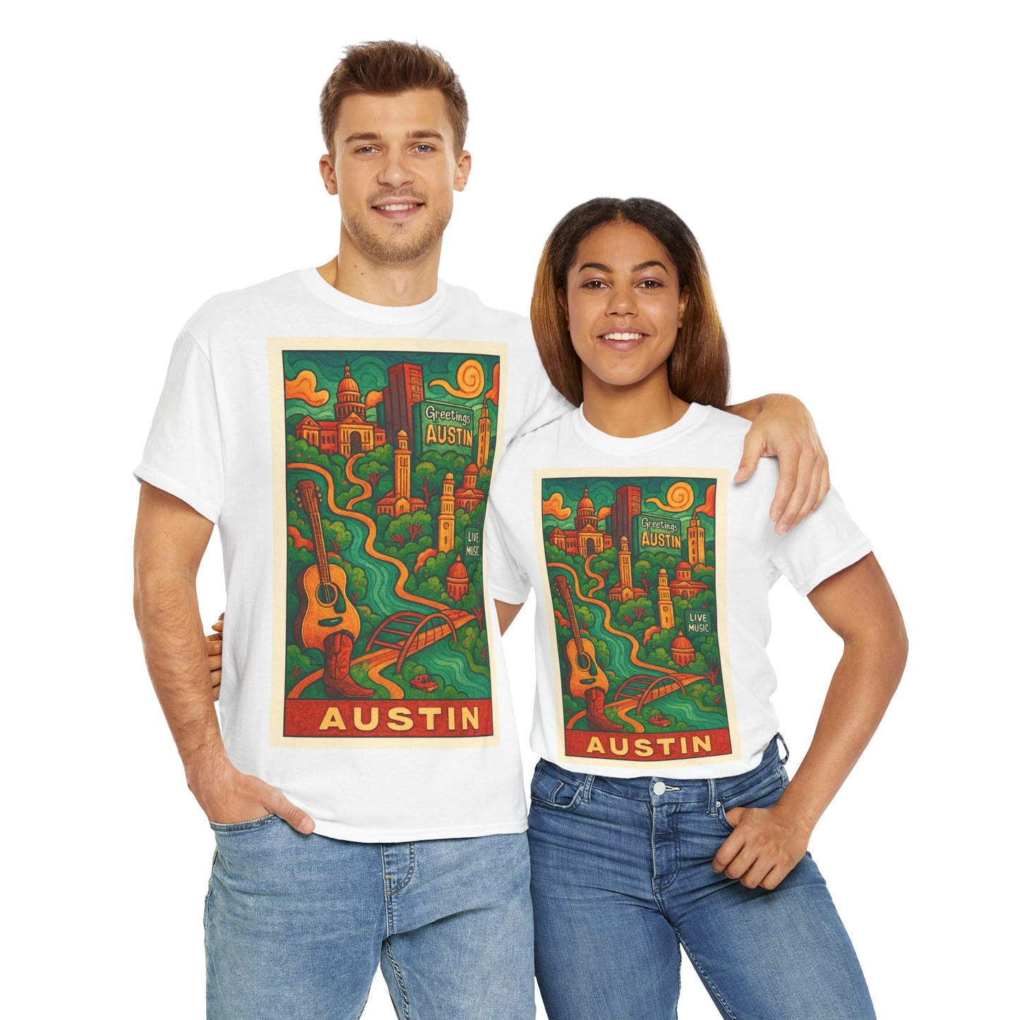 Adult Unisex Austin Surreal Graphic Tee