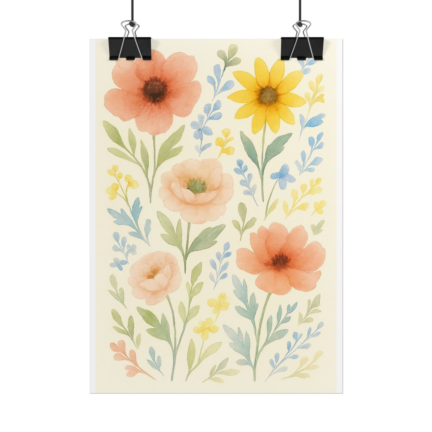 Vintage Watercolour Floral Art
