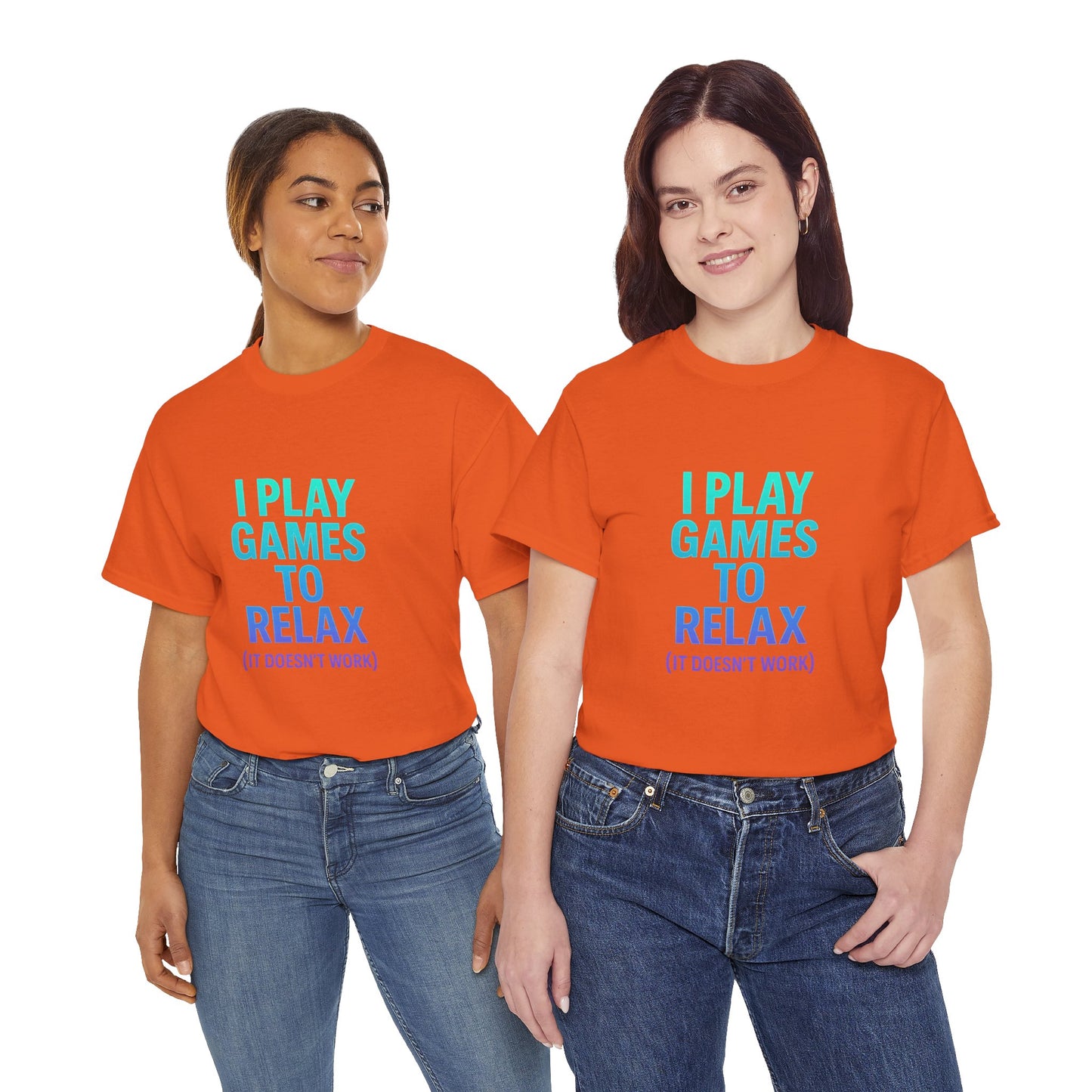 Relaxing Gamer T‑Shirt – "I Play Games to Relax (It Doesn't Work)"