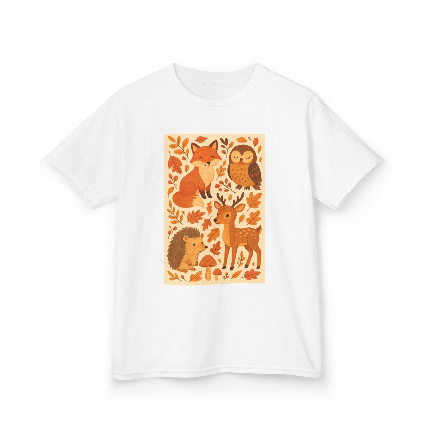Autumn Forest Animal Kids Tee