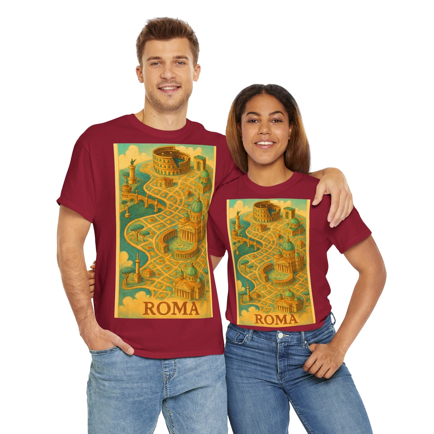 Adult Unisex Surreal Vintage Roma Map Tee