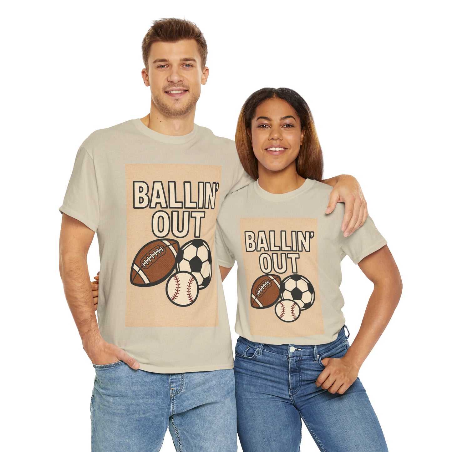 "Ballin' Out" Unisex Sporty Graphic Tee