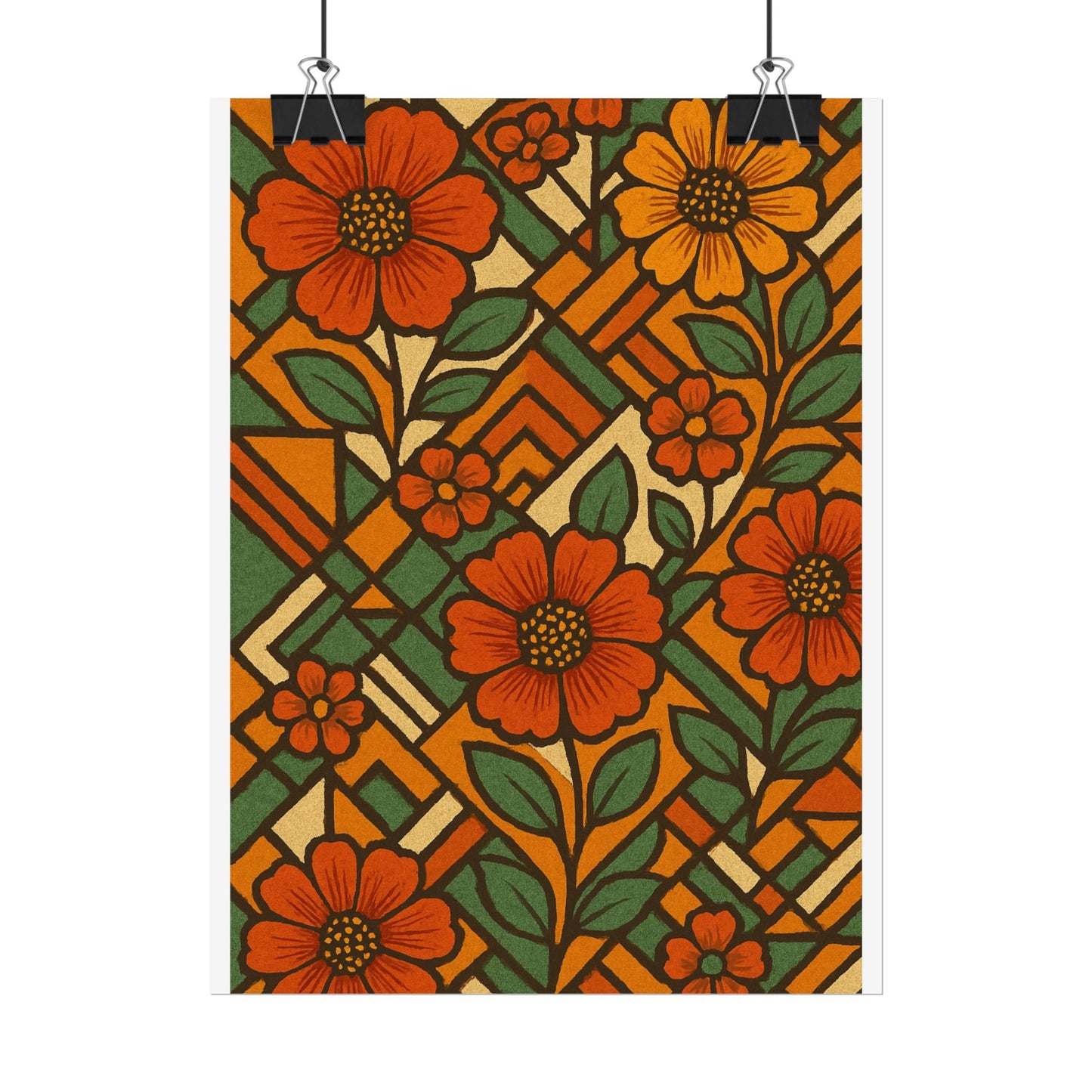 Geometrical Floral Print - Perfect For Home