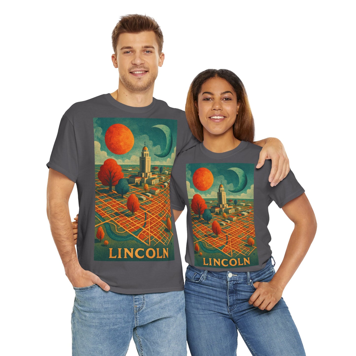 Adult Unisex Lincoln Surreal Vintage Graphic Tee