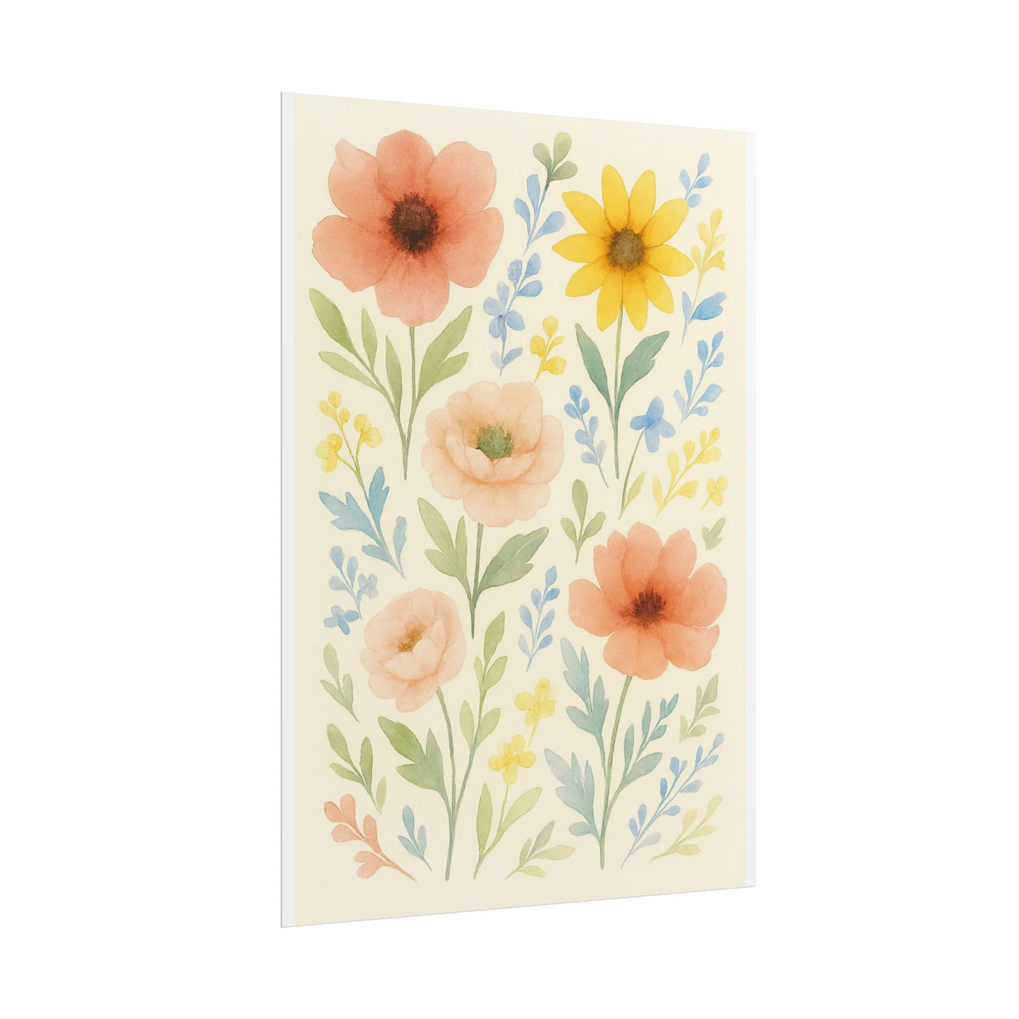 Vintage Watercolour Floral Art