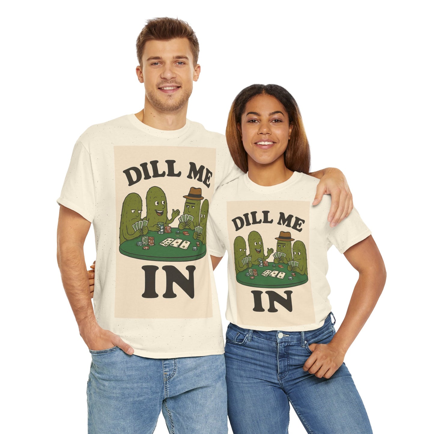 Dills Playing Poker Adult Unisex Tee
