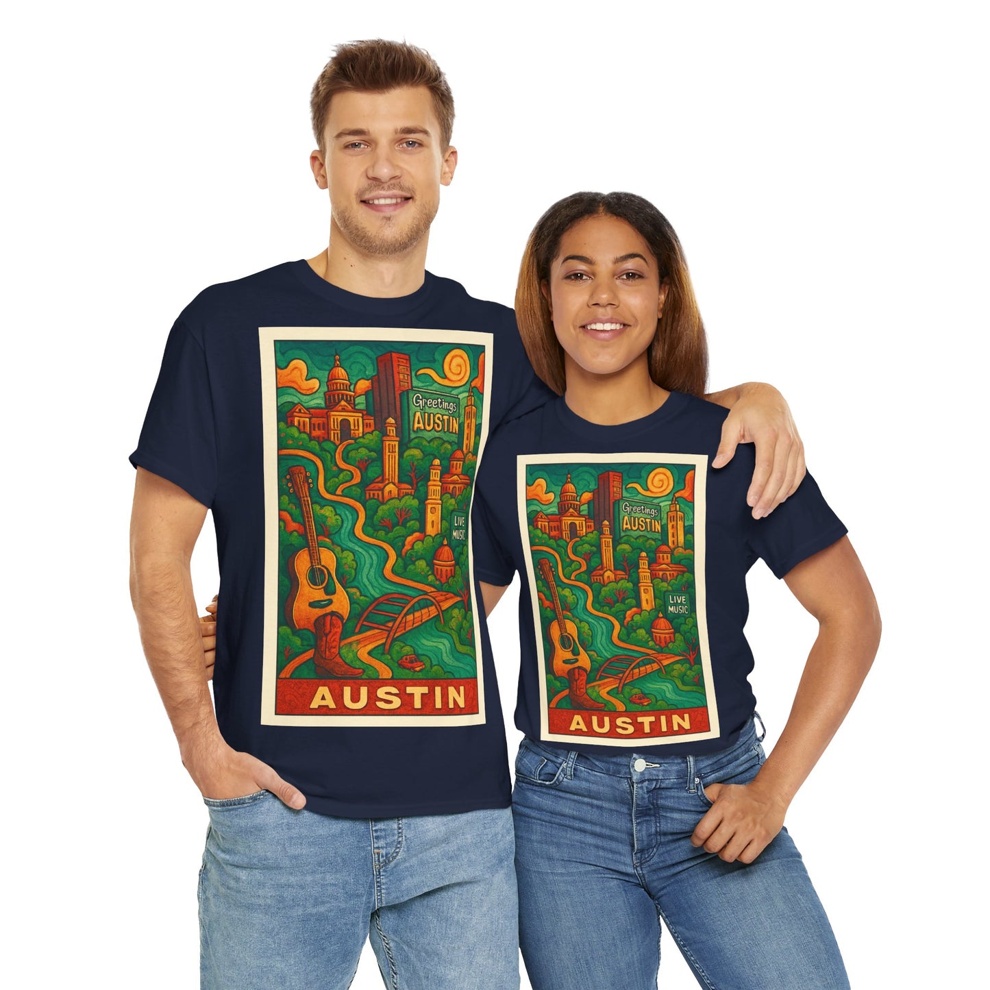 Adult Unisex Austin Surreal Graphic Tee