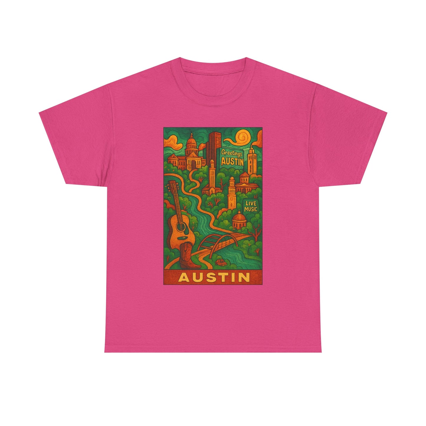 Adult Unisex Austin Surreal Graphic Tee (North America Customers)
