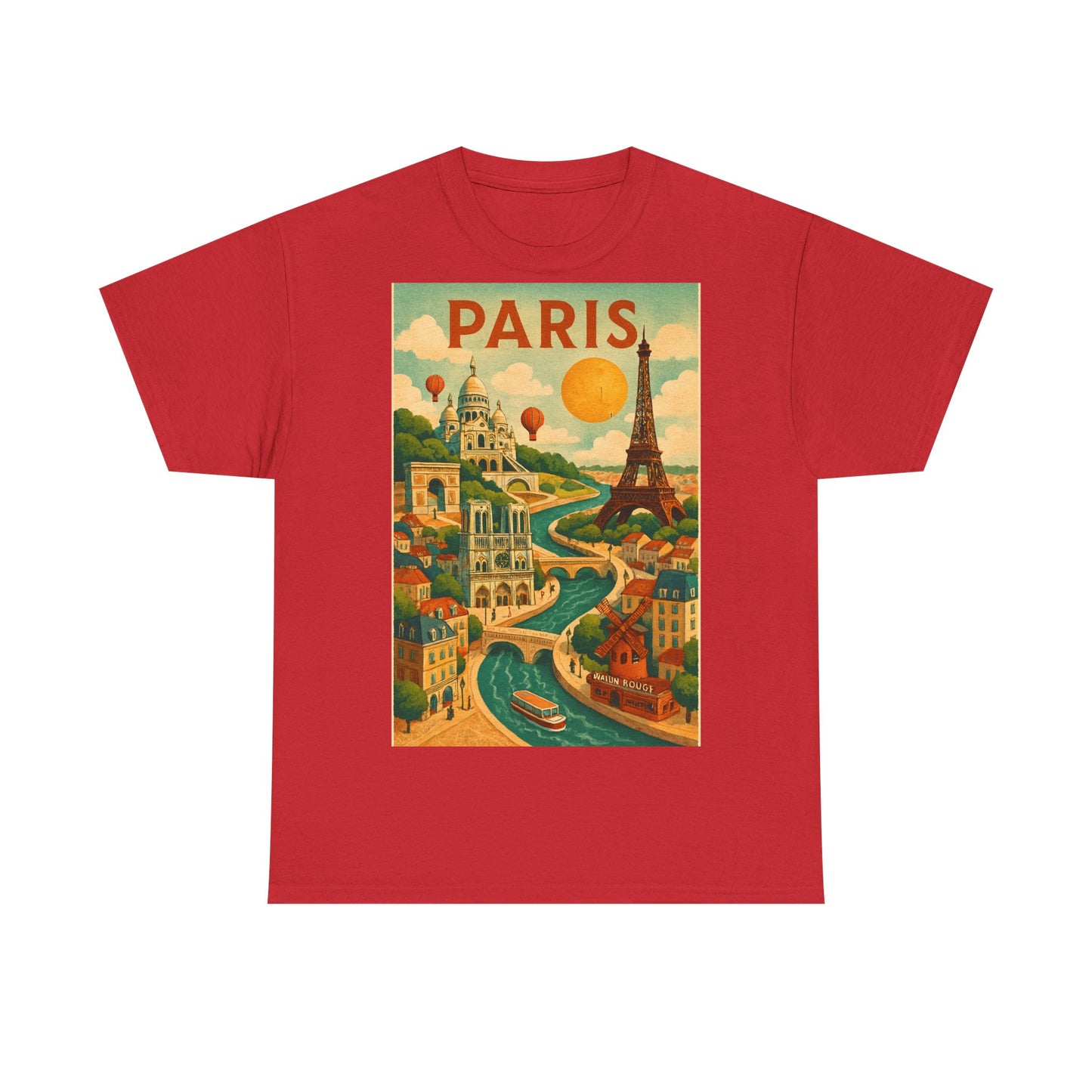 Adult Unisex Surreal Vintage Paris Graphic Tee