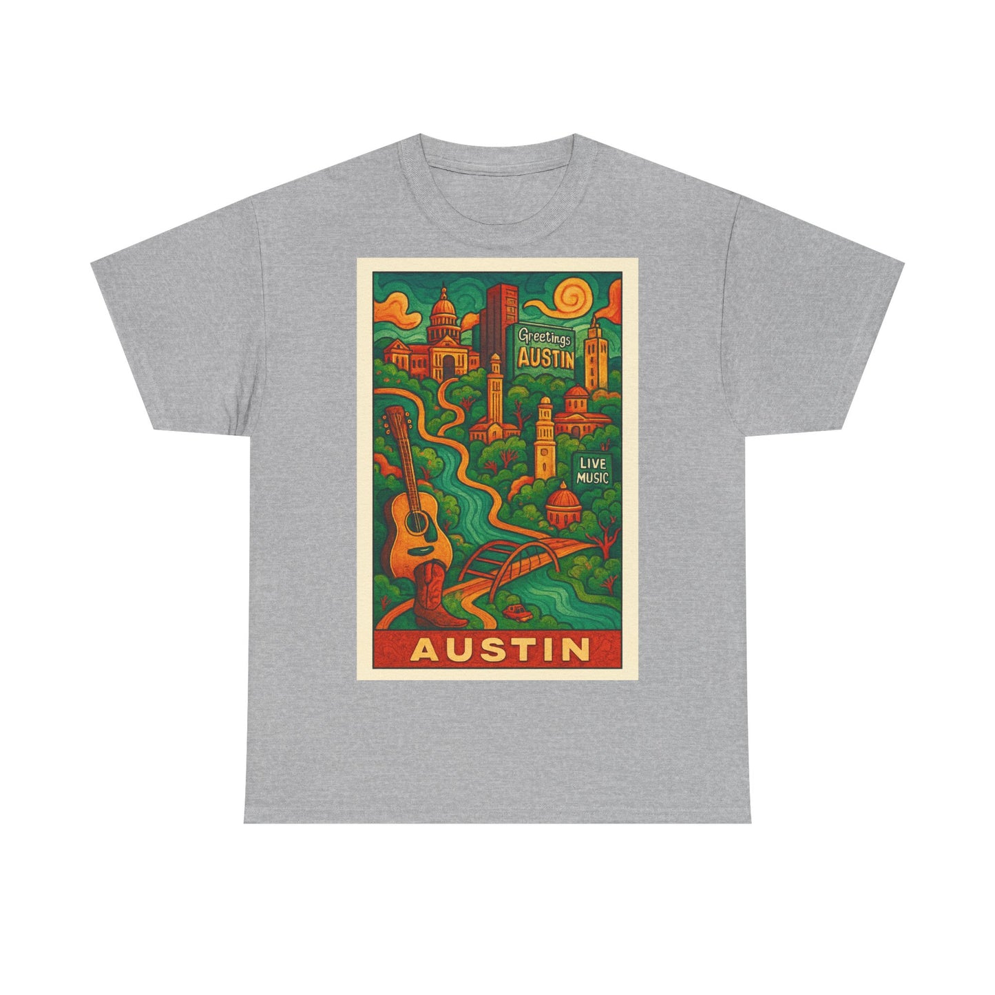 Adult Unisex Austin Surreal Graphic Tee