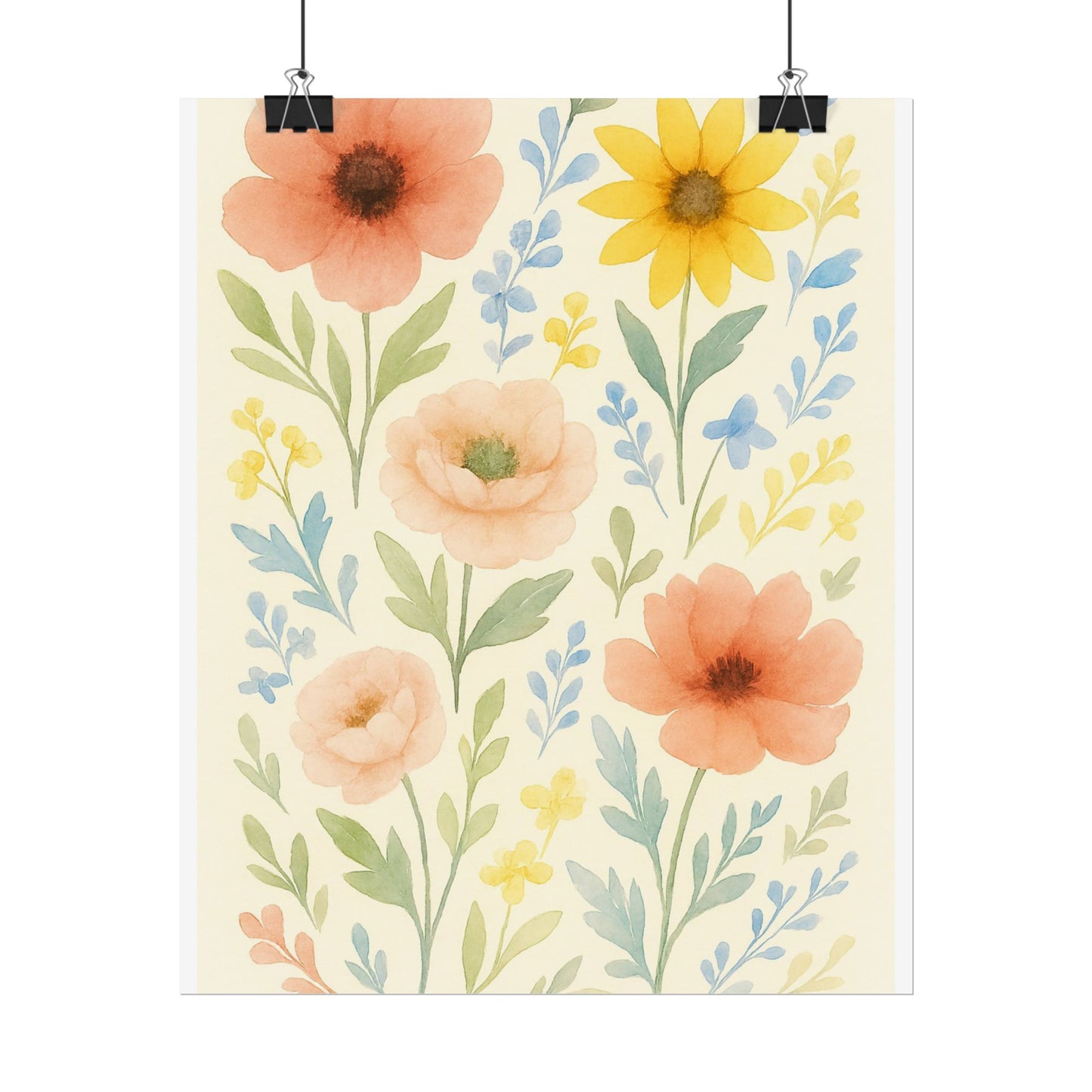 Vintage Watercolour Floral Art