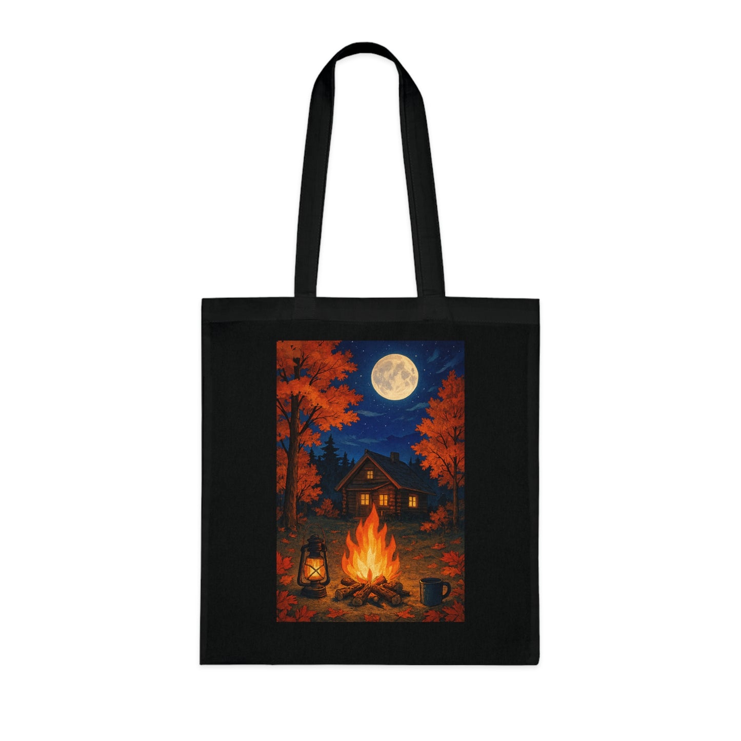Cozy Autumn Fall Nights Cotton Tote Bag