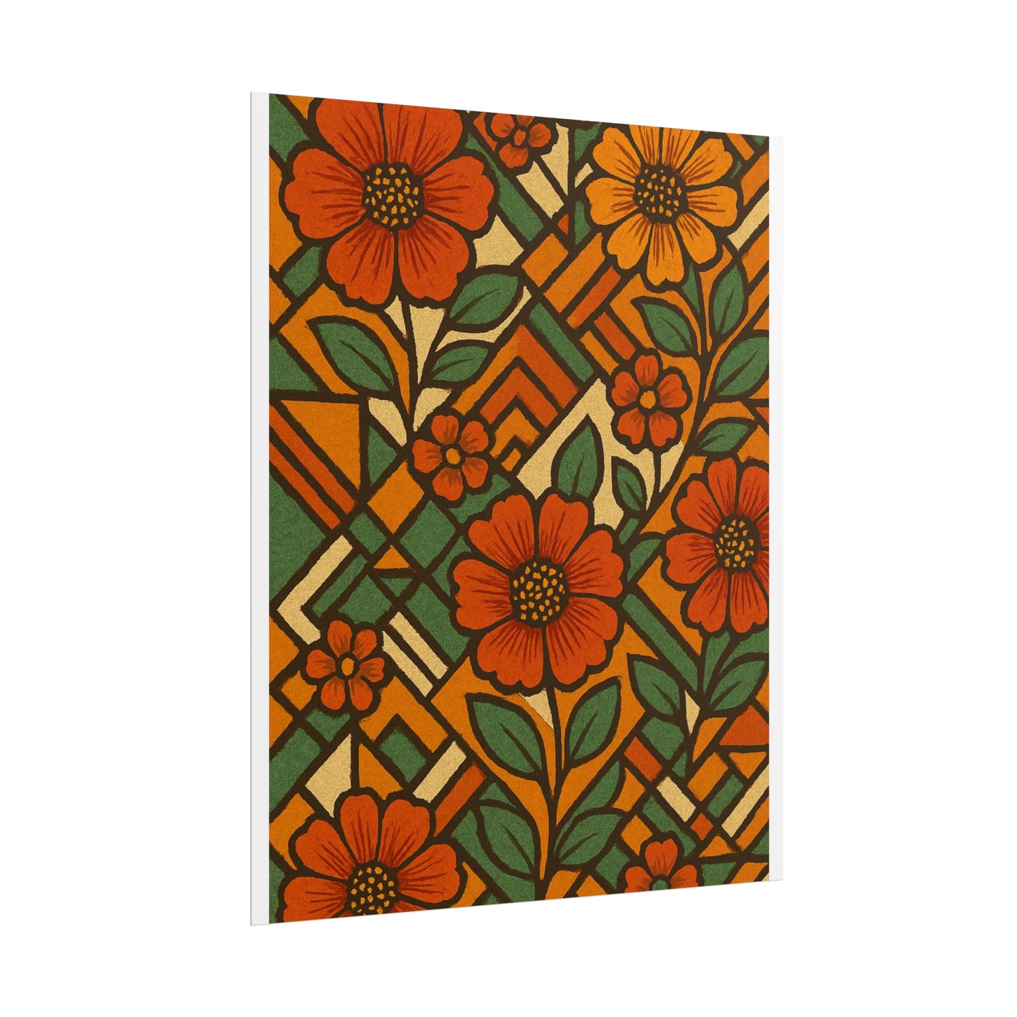 Geometrical Floral Print - Perfect For Home