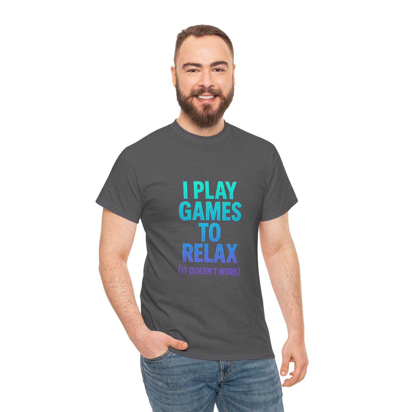 Relaxing Gamer T‑Shirt – "I Play Games to Relax (It Doesn't Work)"