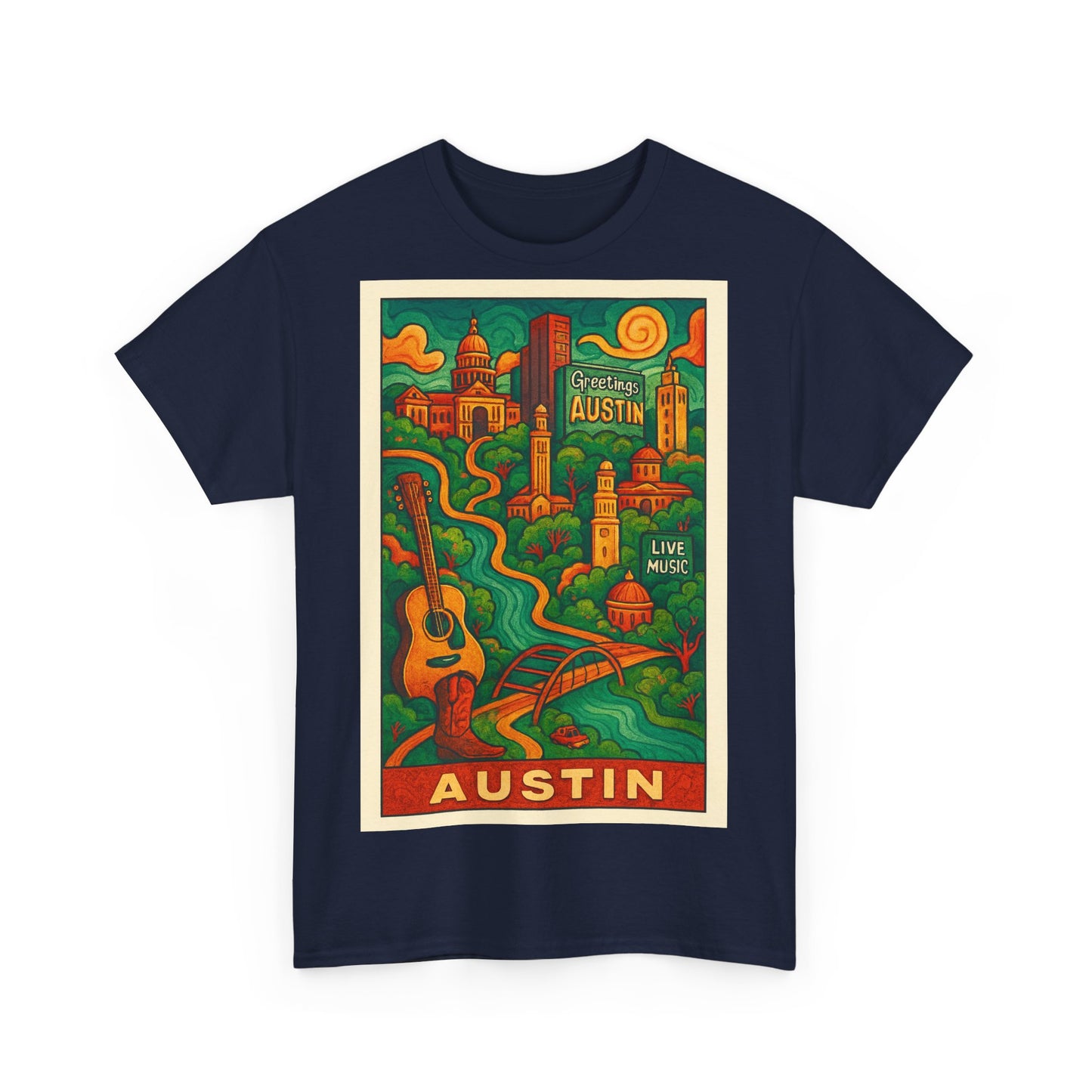 Adult Unisex Austin Surreal Graphic Tee