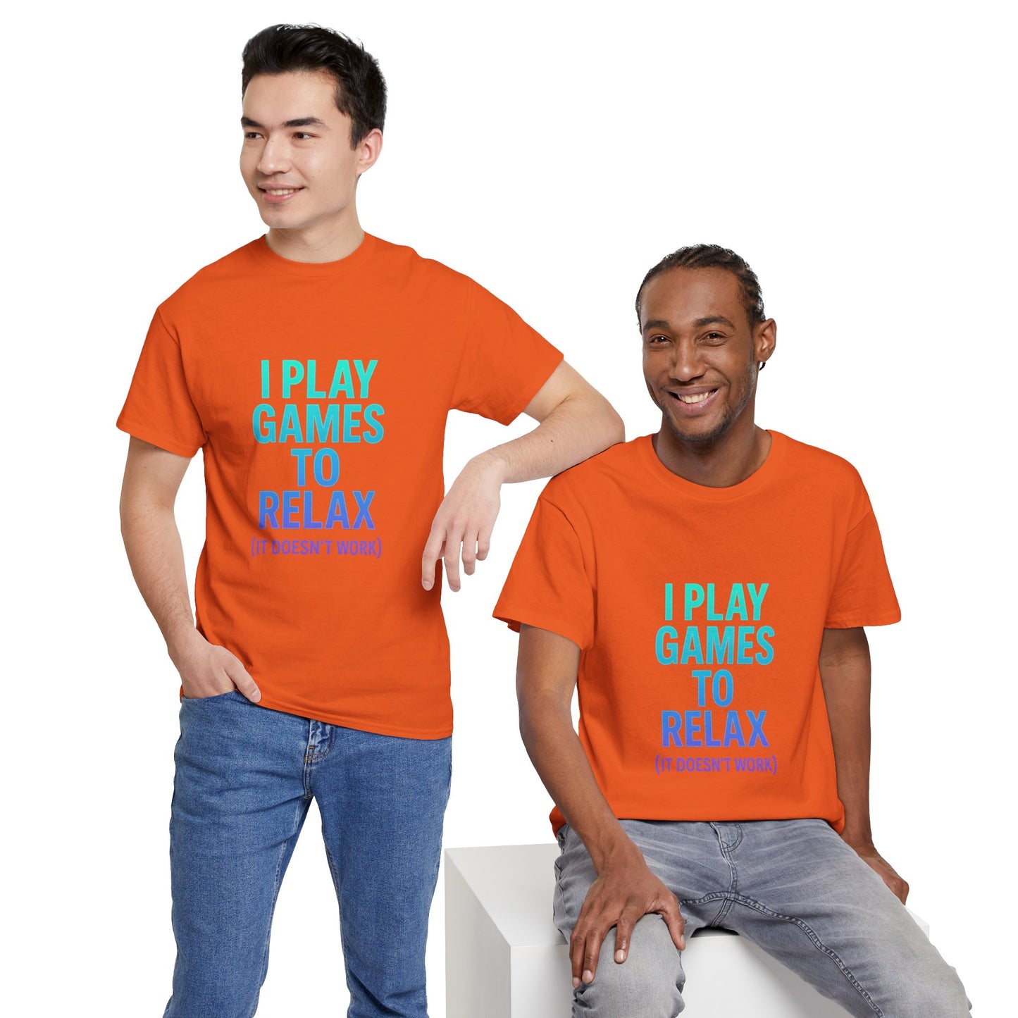 Relaxing Gamer T‑Shirt – "I Play Games to Relax (It Doesn't Work)"