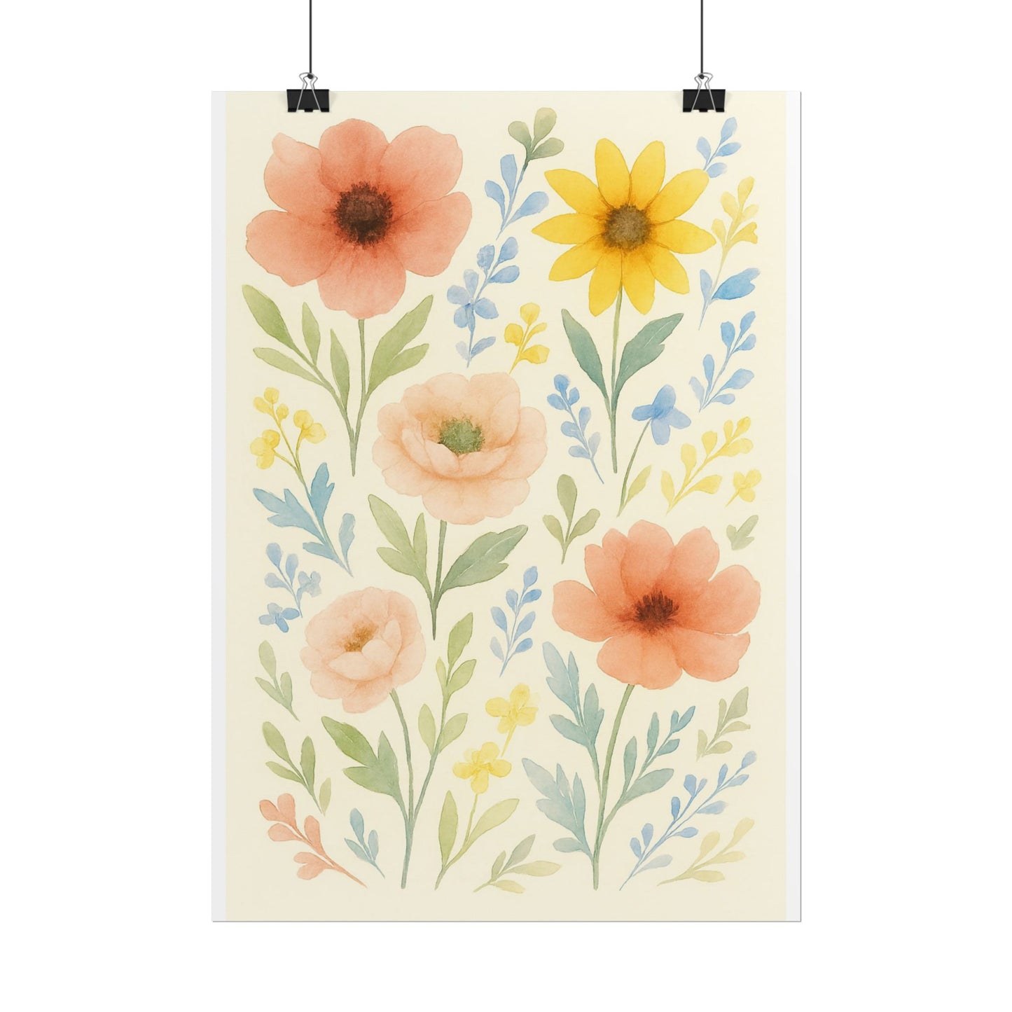 Vintage Watercolour Floral Art