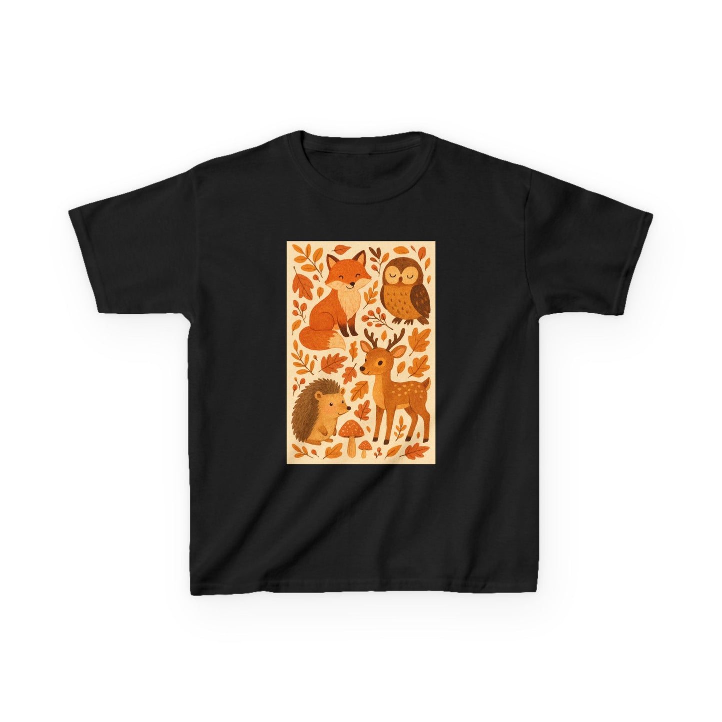 Autumn Forest Animal Kids Tee