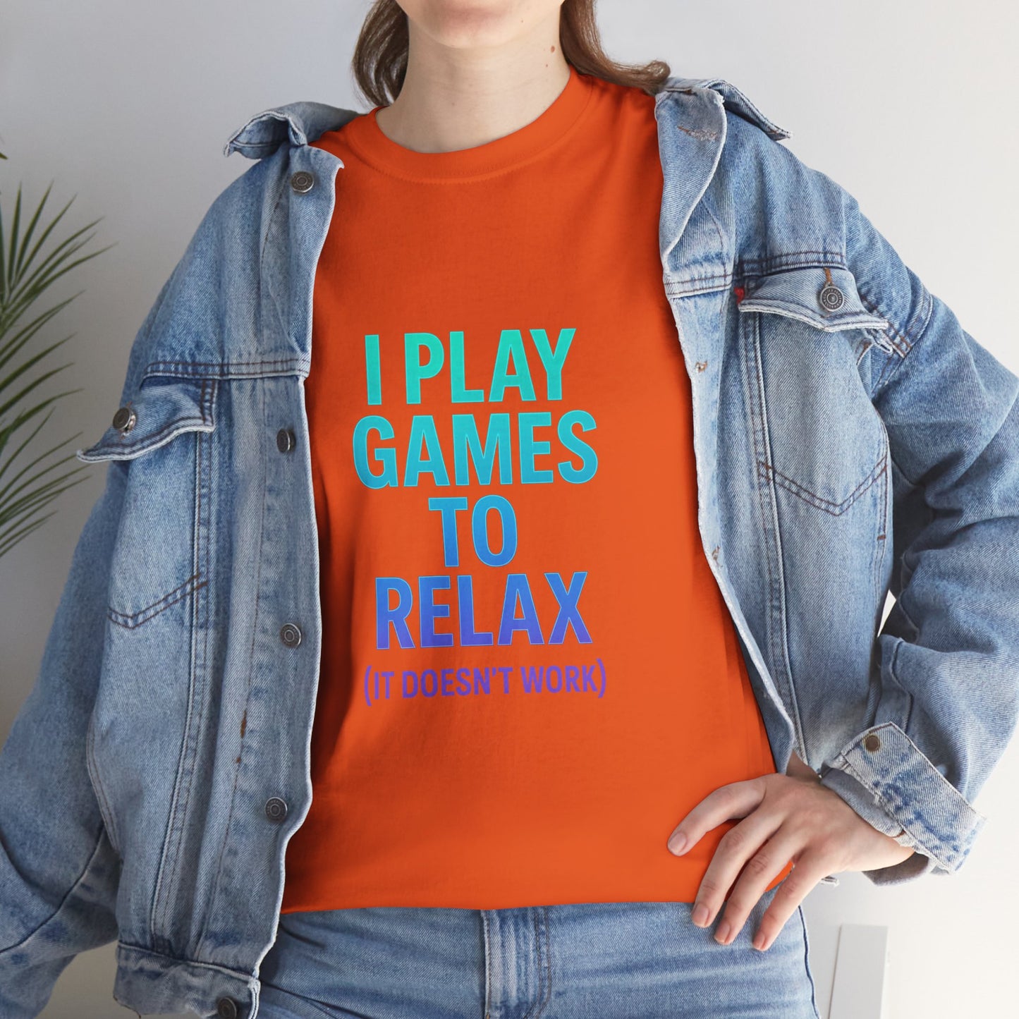 Relaxing Gamer T‑Shirt – "I Play Games to Relax (It Doesn't Work)"