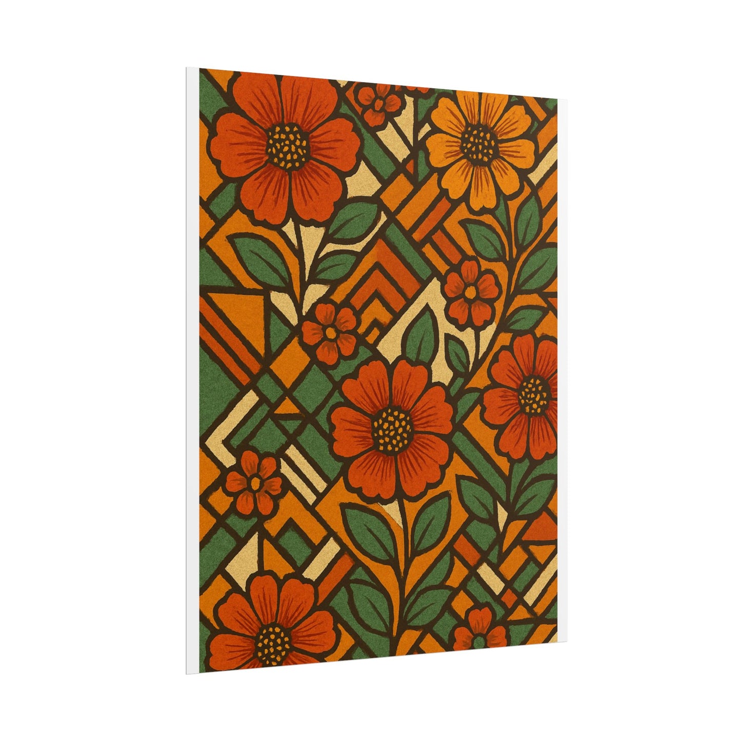 Geometrical Floral Print - Perfect For Home