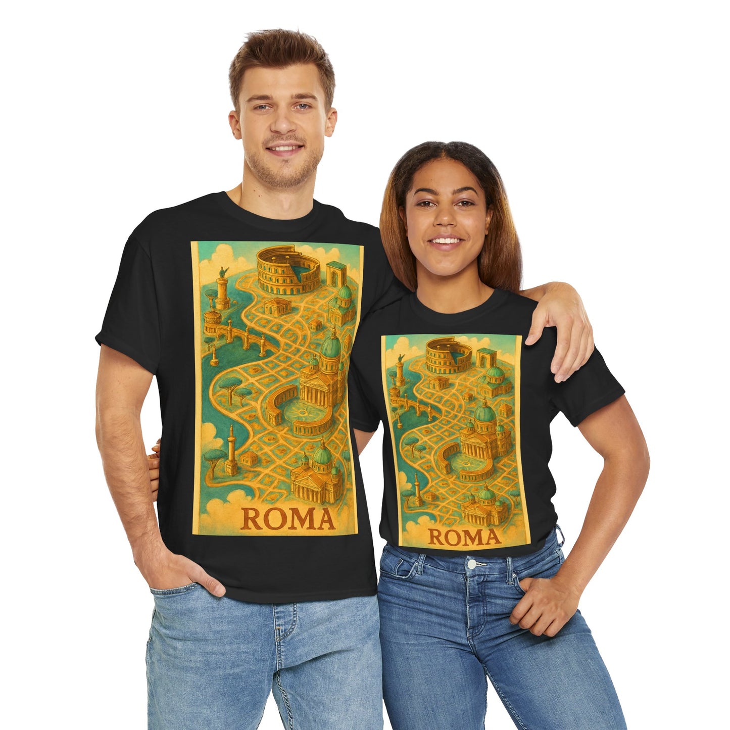 Adult Unisex Surreal Vintage Roma Map Tee