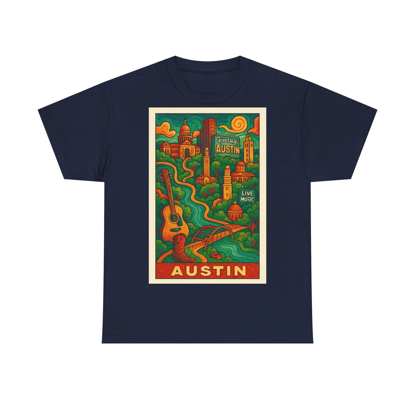 Adult Unisex Austin Surreal Graphic Tee