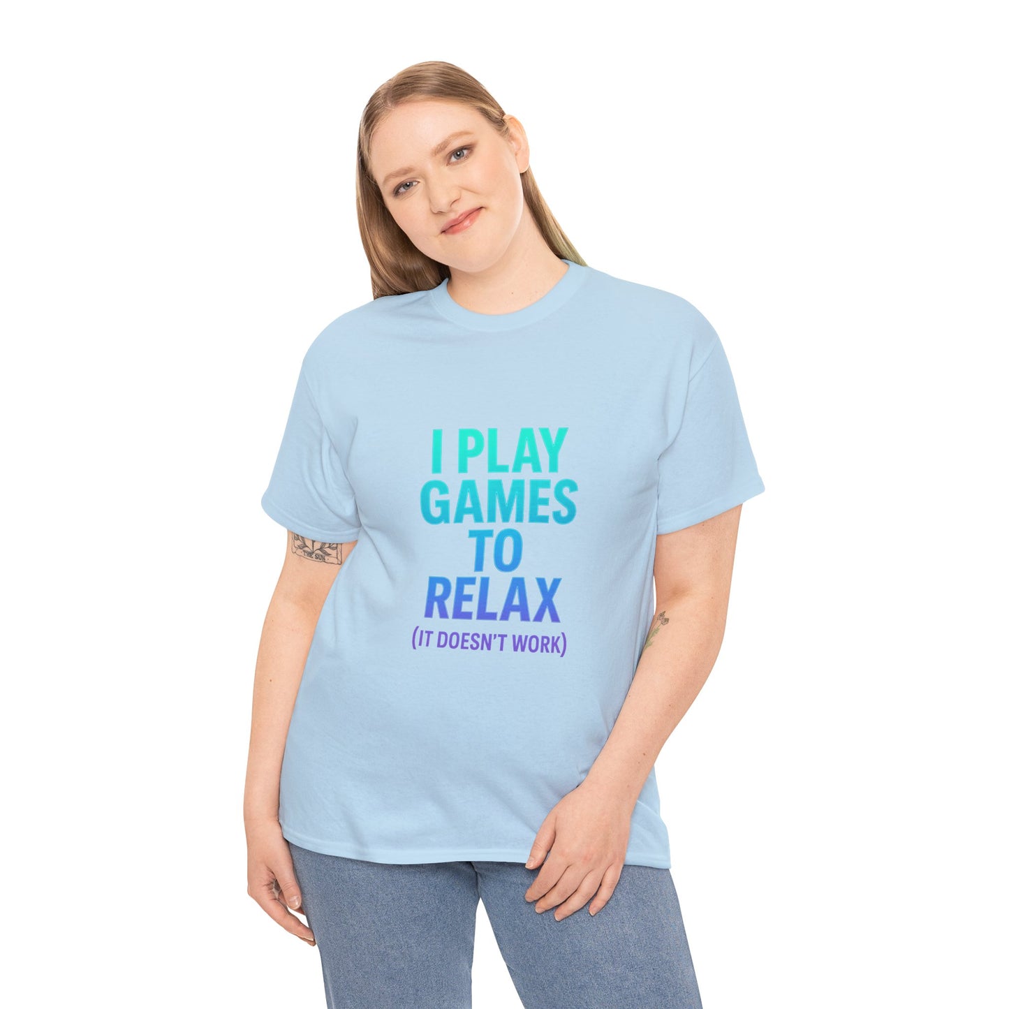 Relaxing Gamer T‑Shirt – "I Play Games to Relax (It Doesn't Work)"