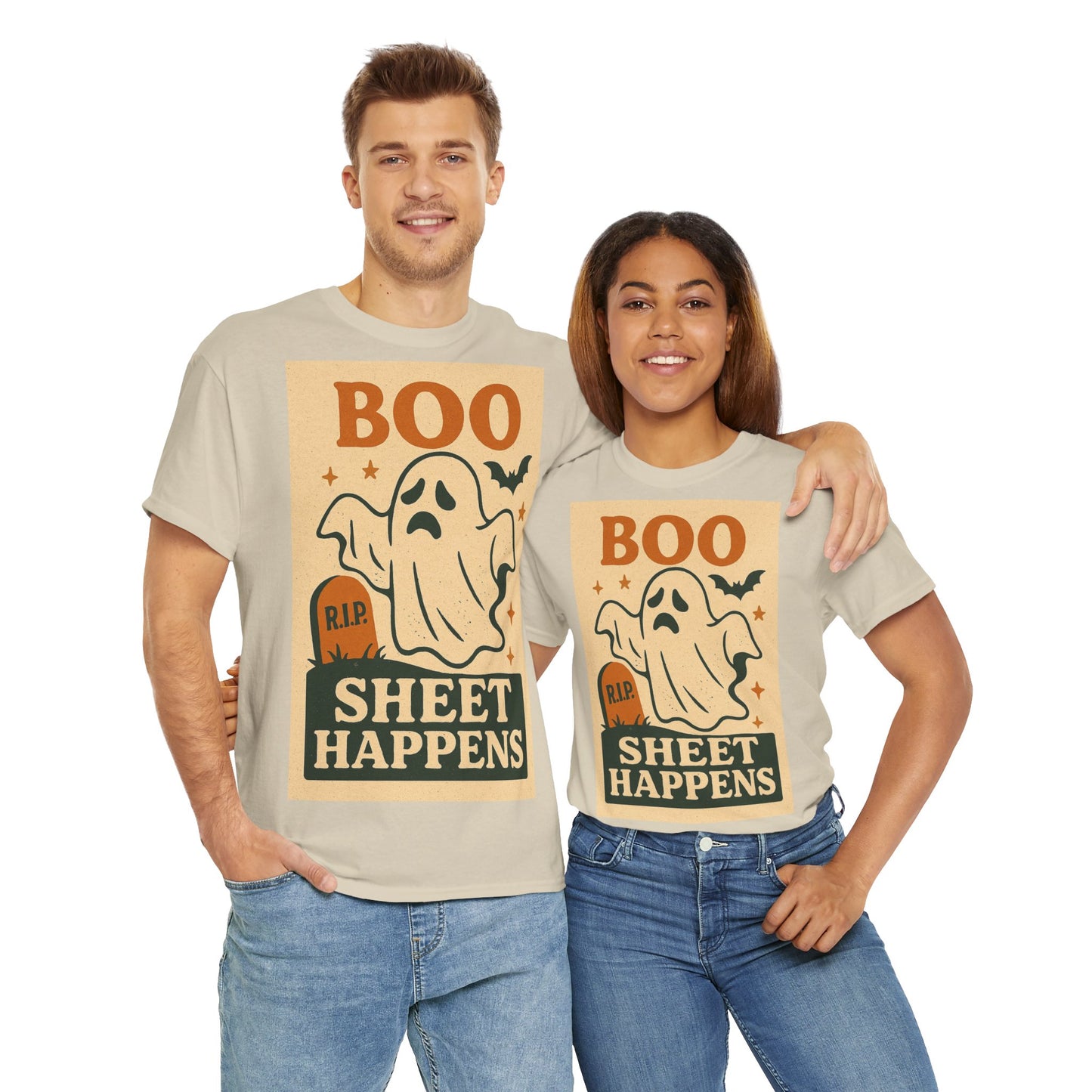 Boo Sheet Happens Adult Unisex Tee