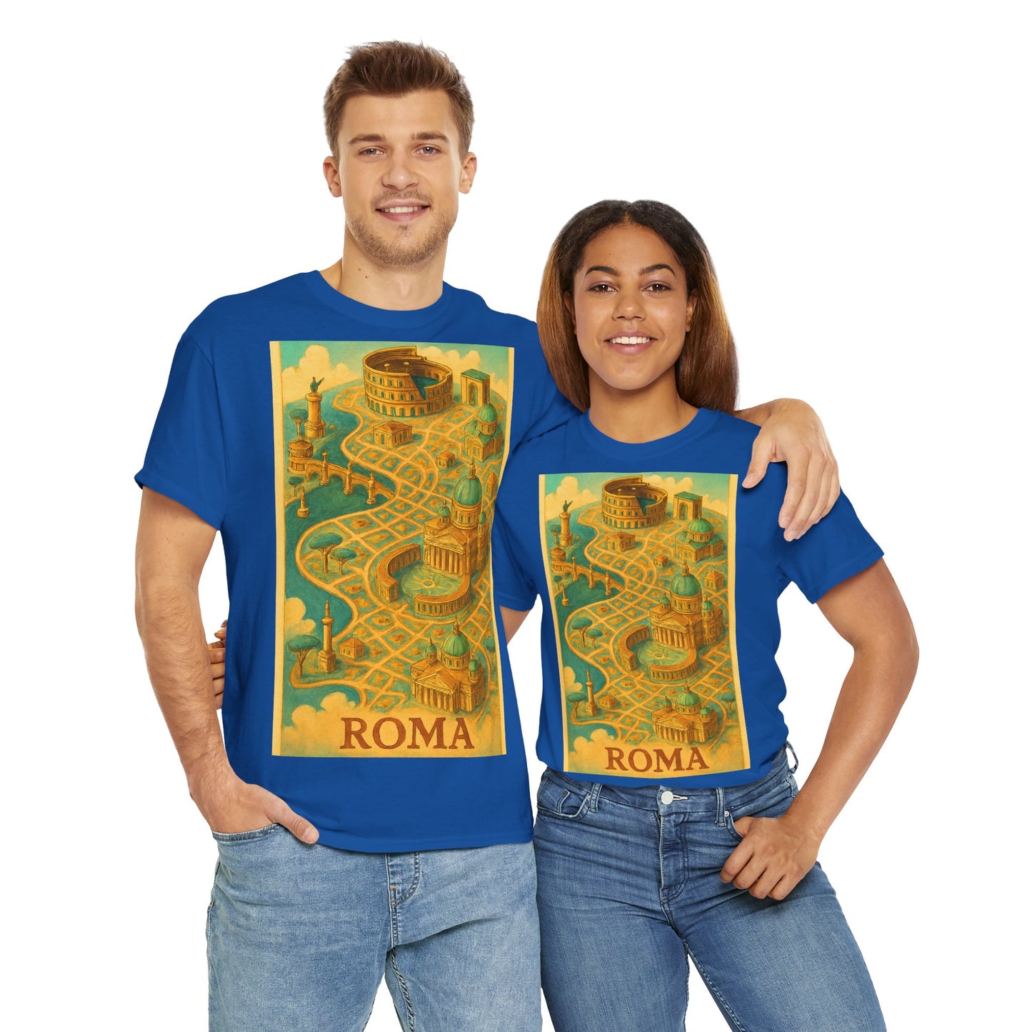 Adult Unisex Surreal Vintage Roma Map Tee