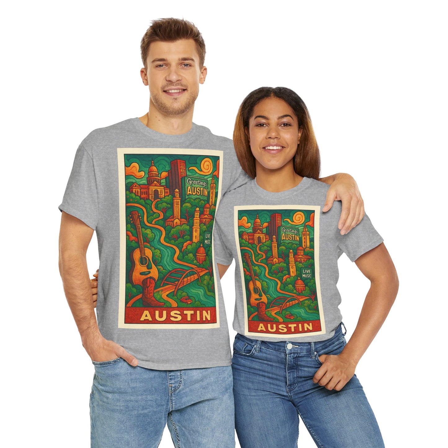 Adult Unisex Austin Surreal Graphic Tee
