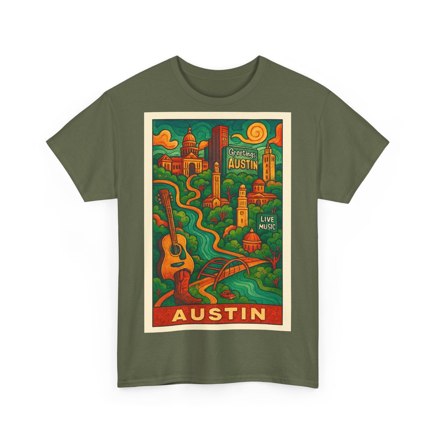 Adult Unisex Austin Surreal Graphic Tee