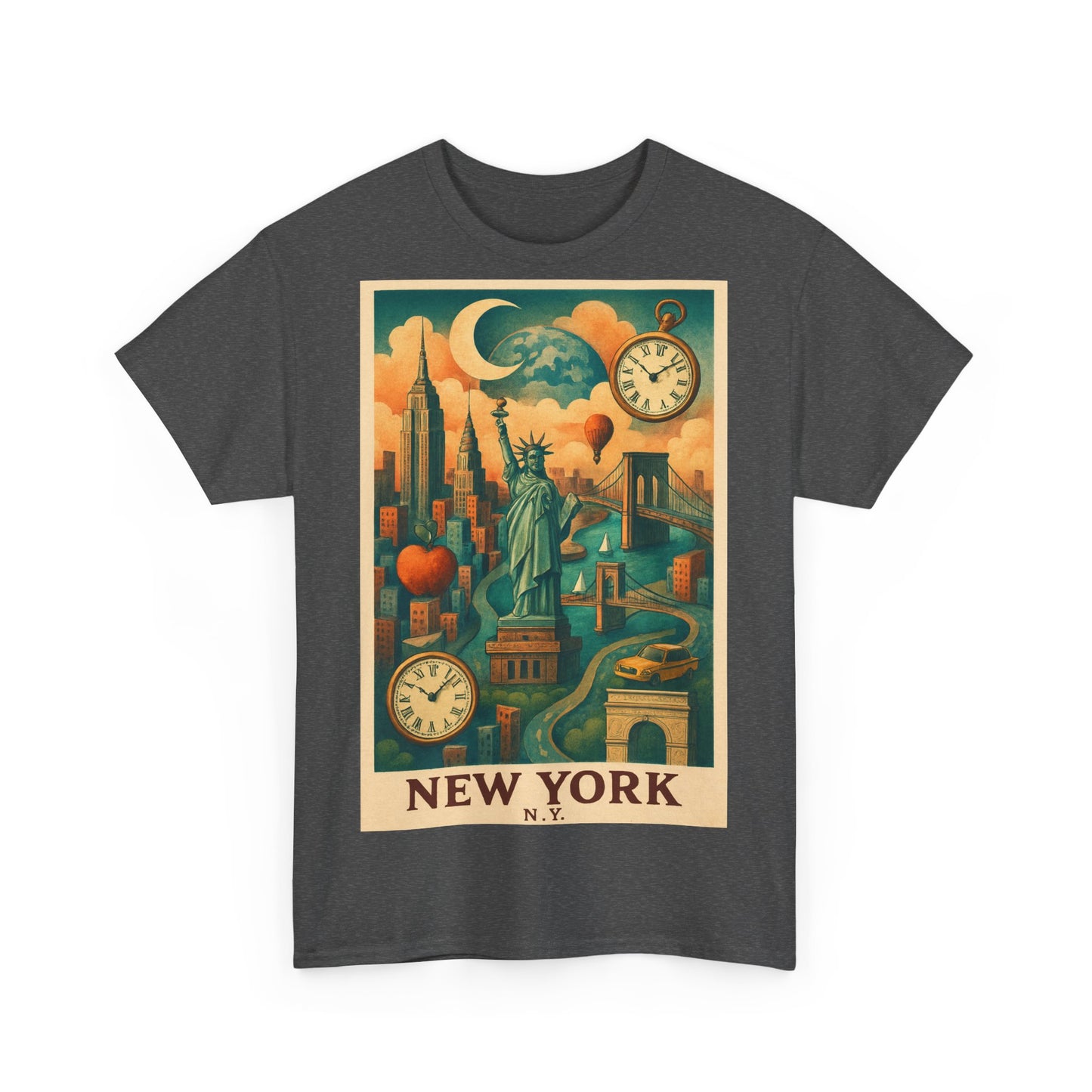 Adult Unisex Surreal Vintage New York Skyline Tee