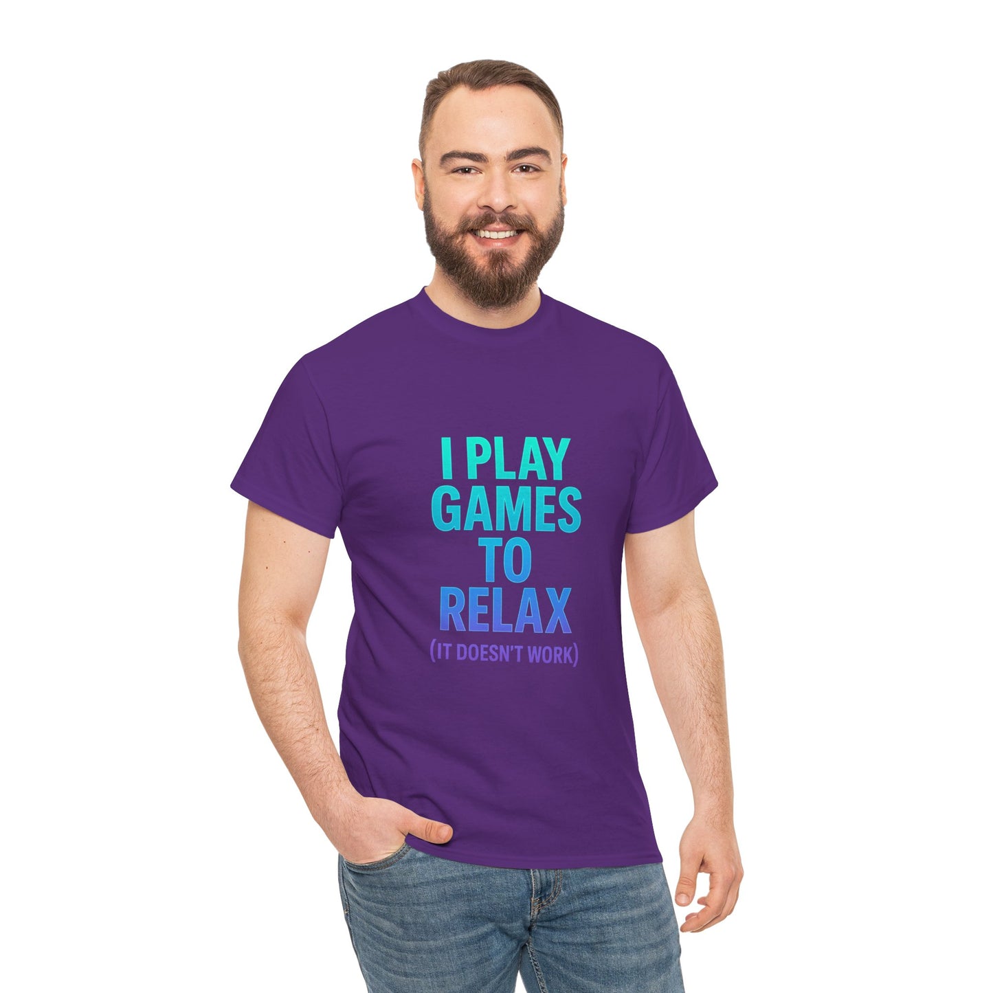 Relaxing Gamer T‑Shirt – "I Play Games to Relax (It Doesn't Work)"