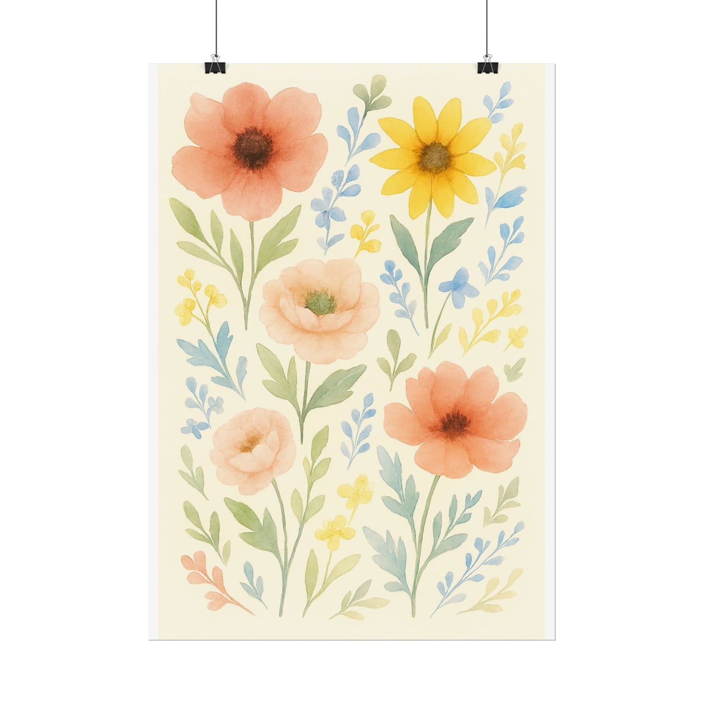 Vintage Watercolour Floral Art