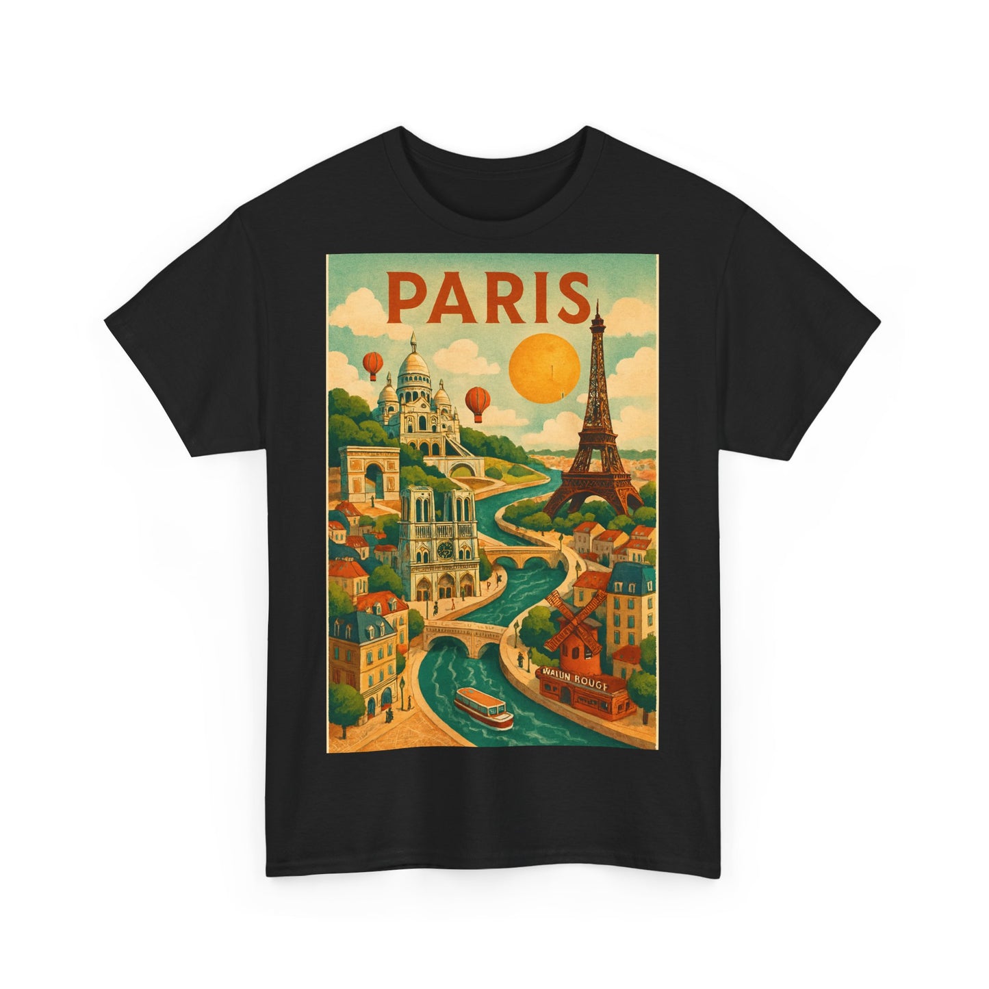 Adult Unisex Surreal Vintage Paris Graphic Tee