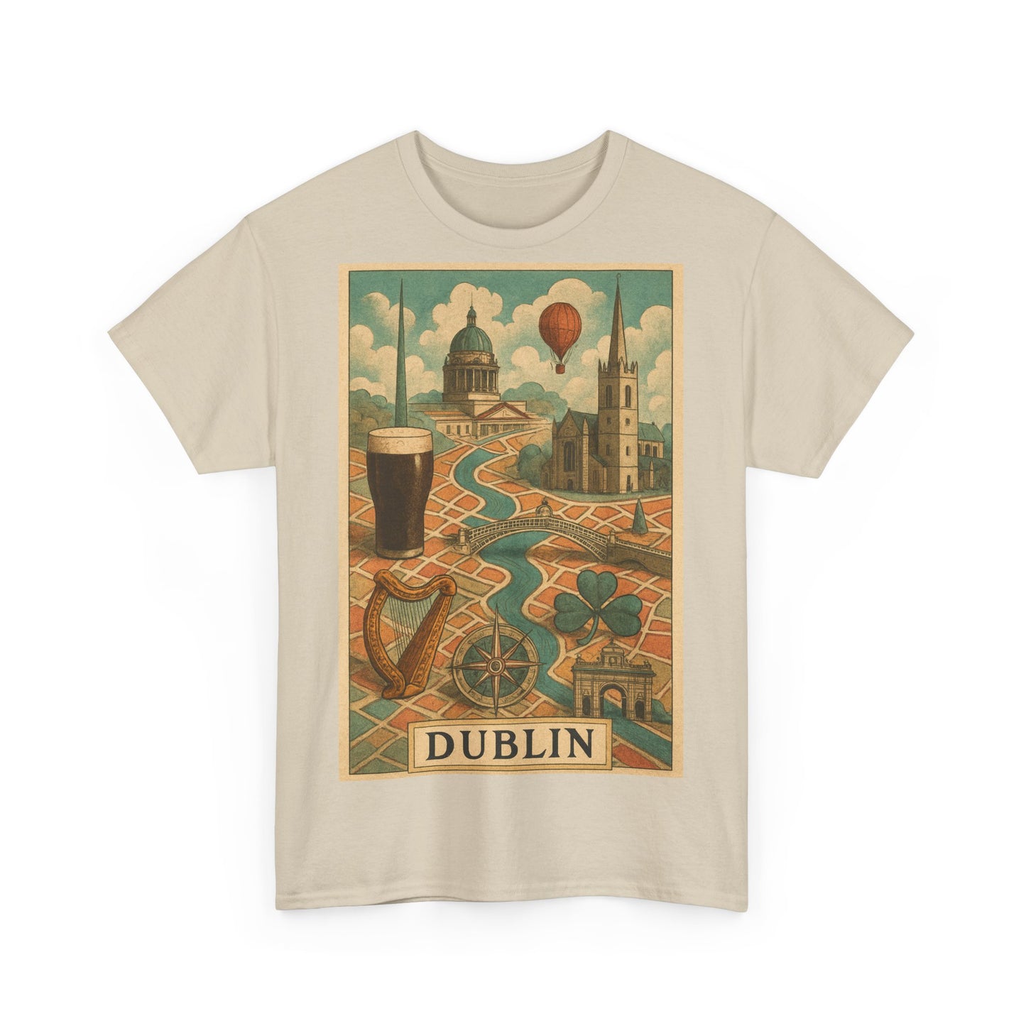Adult Unisex Surreal Vintage Dublin Graphic Tee
