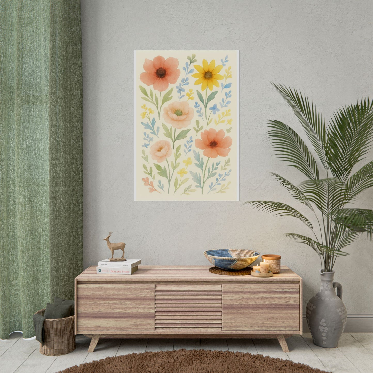 Vintage Watercolour Floral Art
