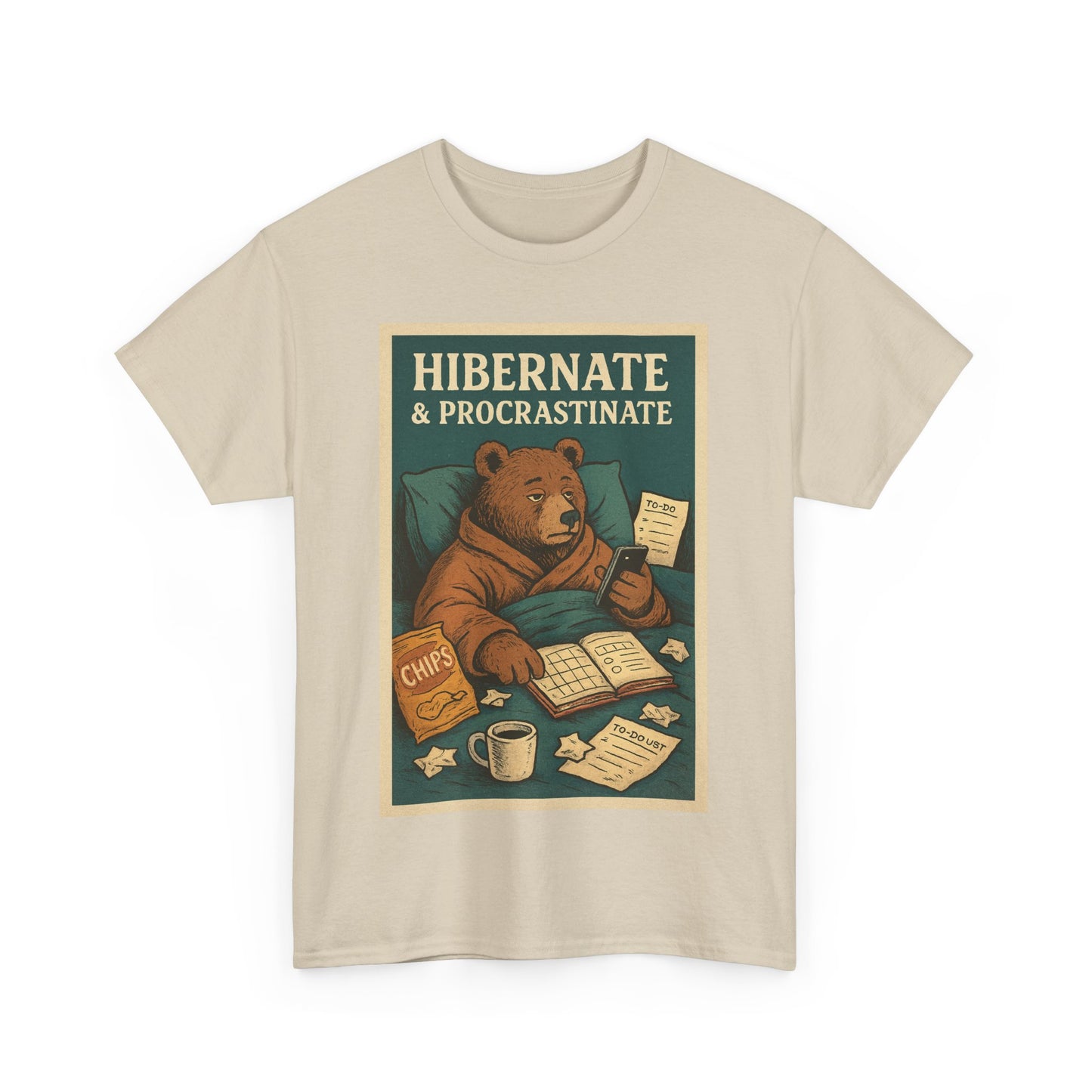 Men's Hibernate & Procrastinate Bear Tee