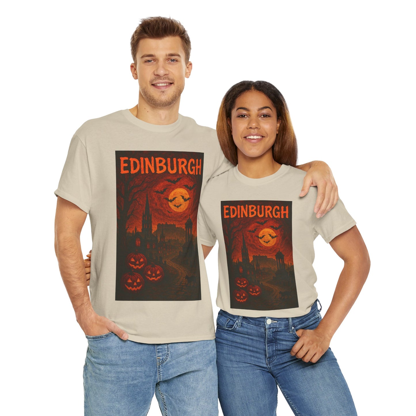 Adult Unisex Surreal Halloween Edinburgh Tee,