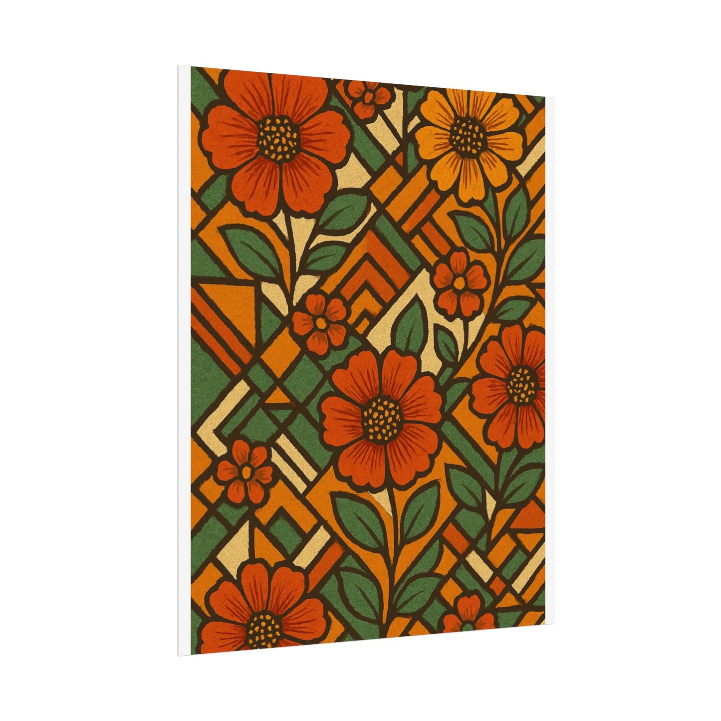 Geometrical Floral Print - Perfect For Home