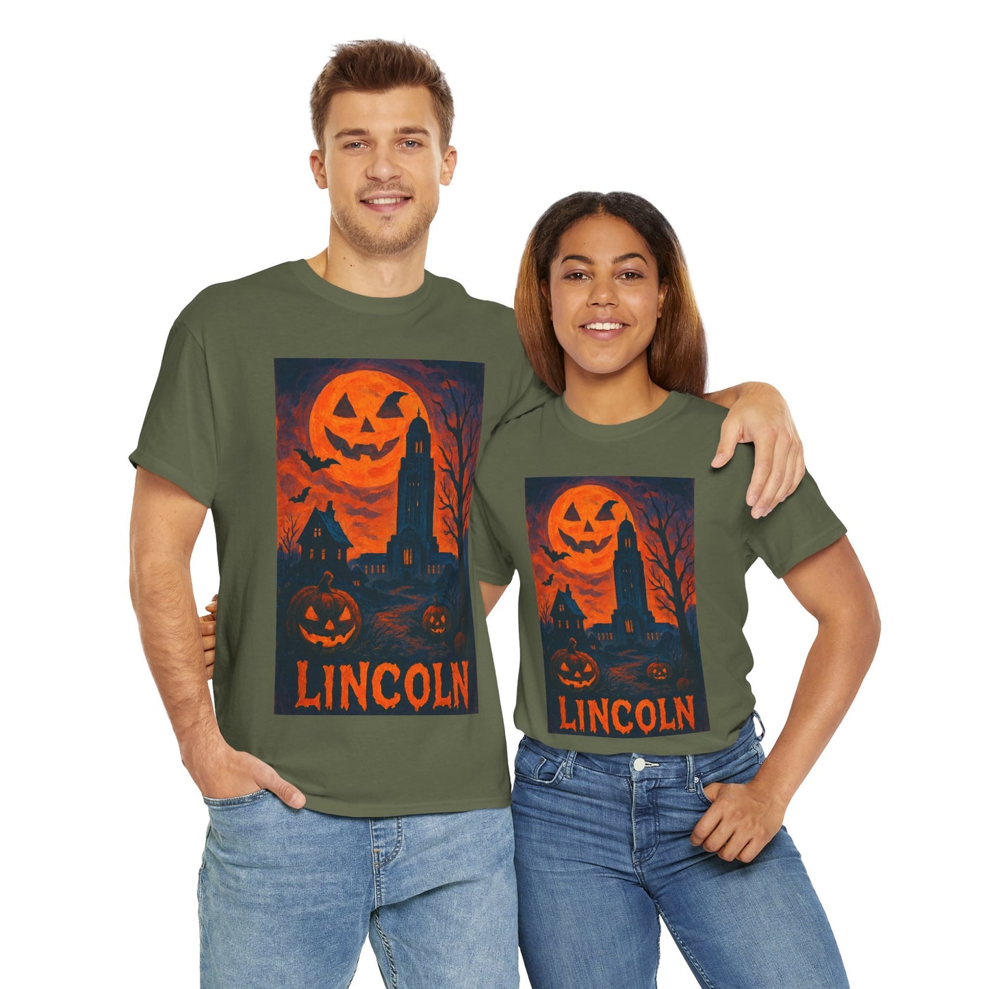 Adult Unisex Surreal Halloween Lincoln Tee
