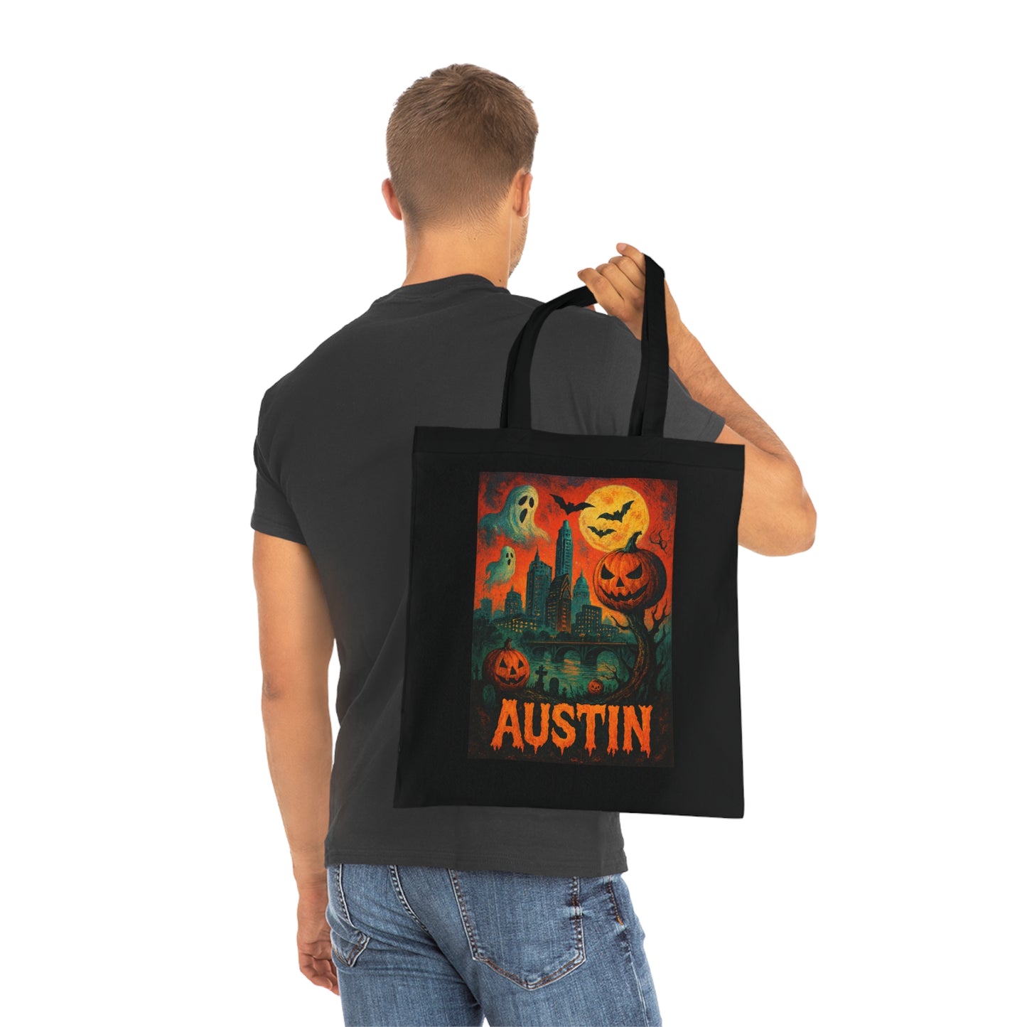 Surreal Halloween Austin Tote Bag
