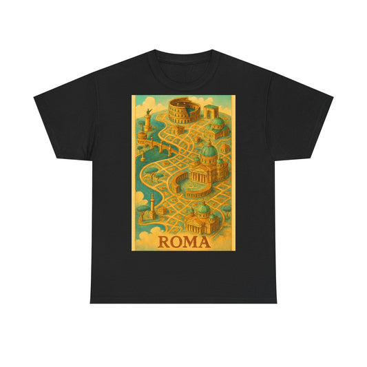 Adult Unisex Surreal Vintage Roma Map Tee