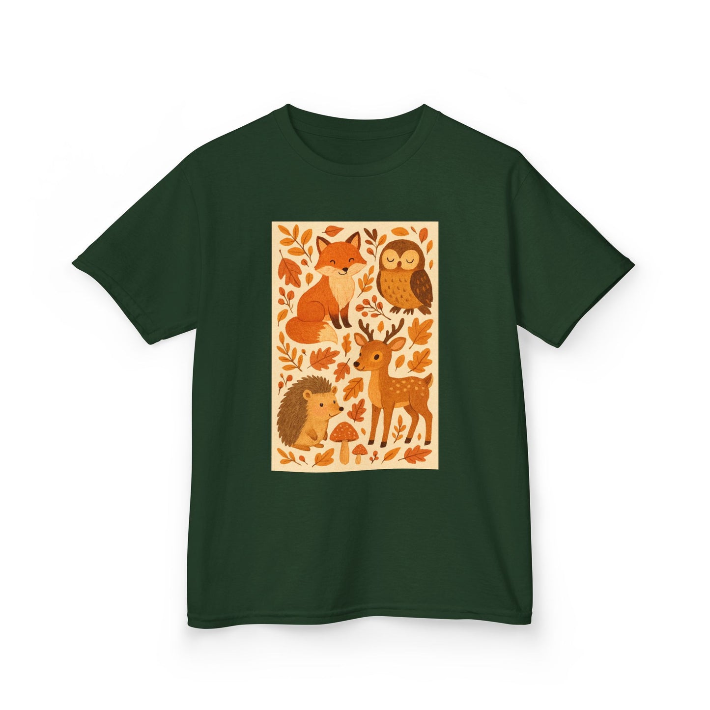 Autumn Forest Animal Kids Tee