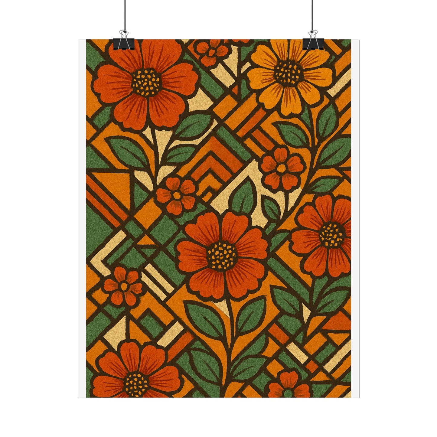 Geometrical Floral Print - Perfect For Home