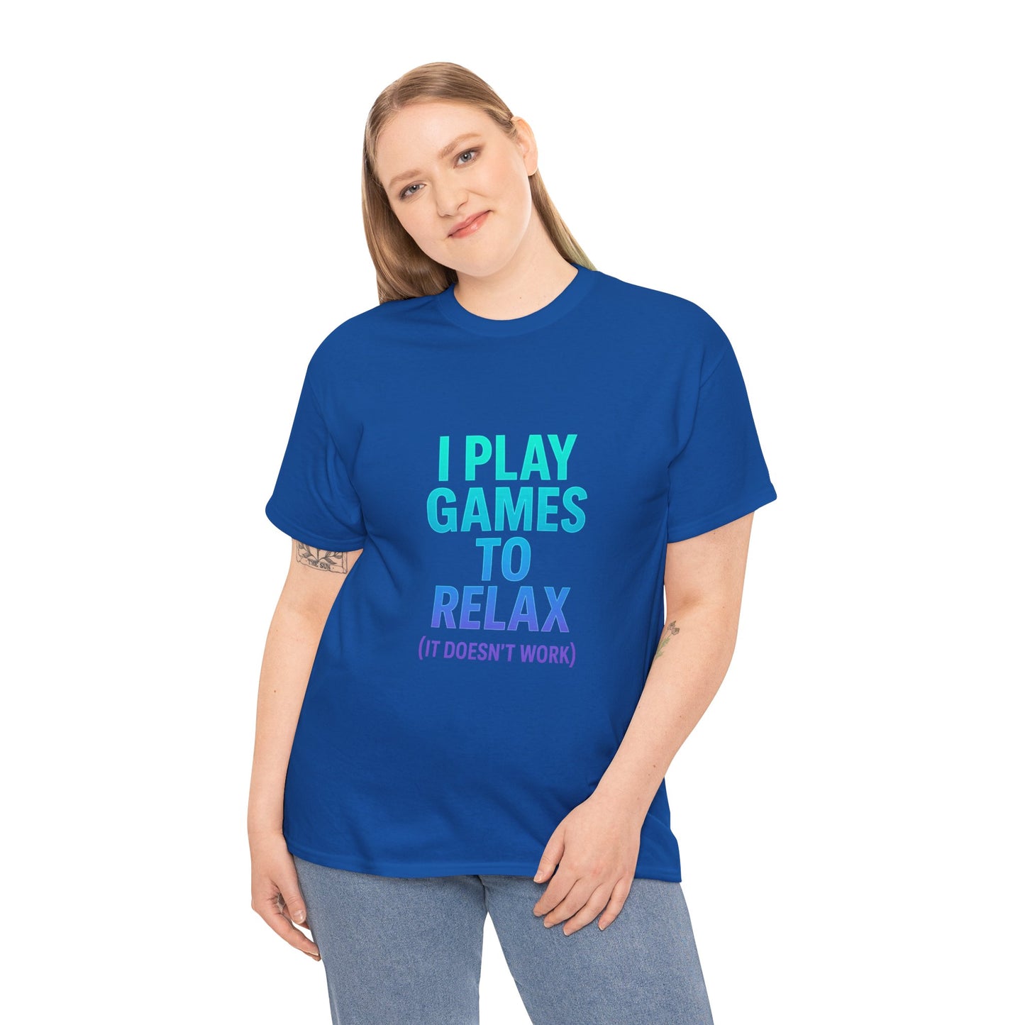 Relaxing Gamer T‑Shirt – "I Play Games to Relax (It Doesn't Work)"